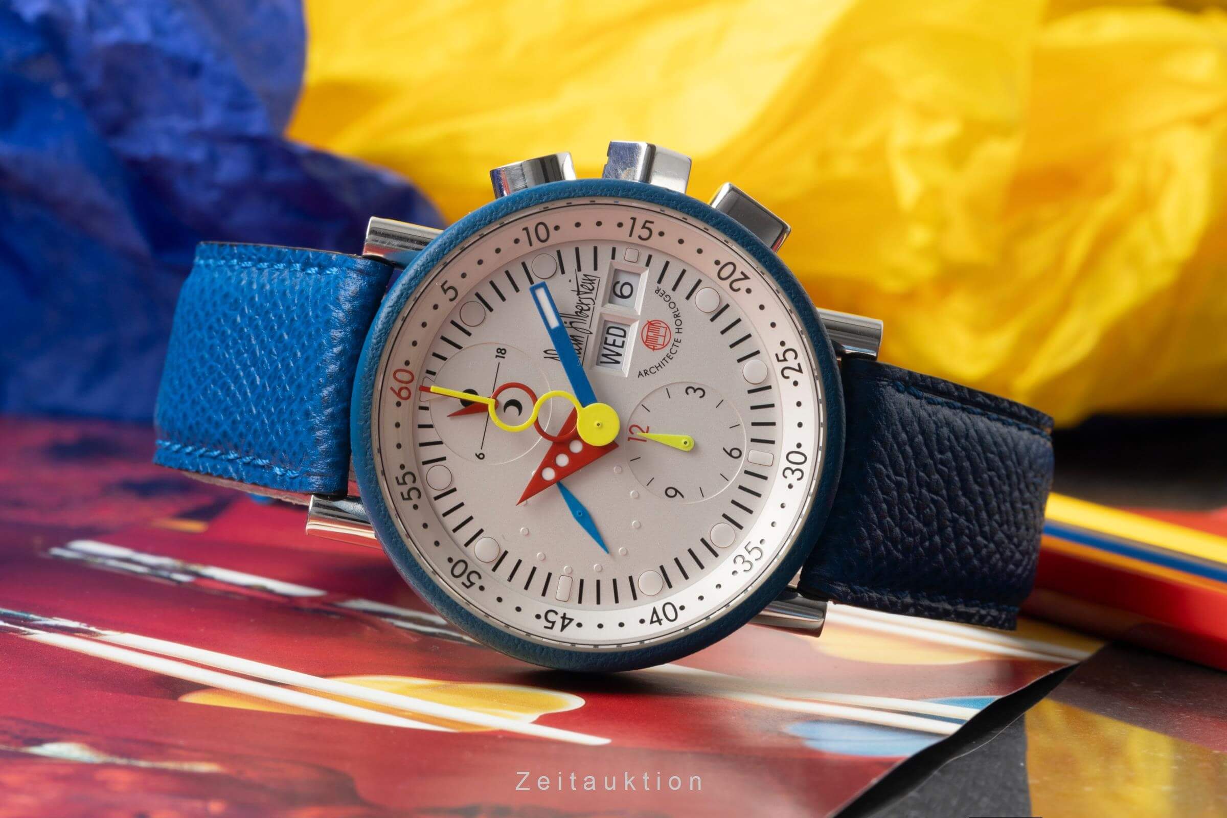 Alain Silberstein Krono Bauhaus chronograph Steel / rubber automatic men's watch Krono Bauhaus  LP: 5600EUR Limited  [2405276] - Image 2