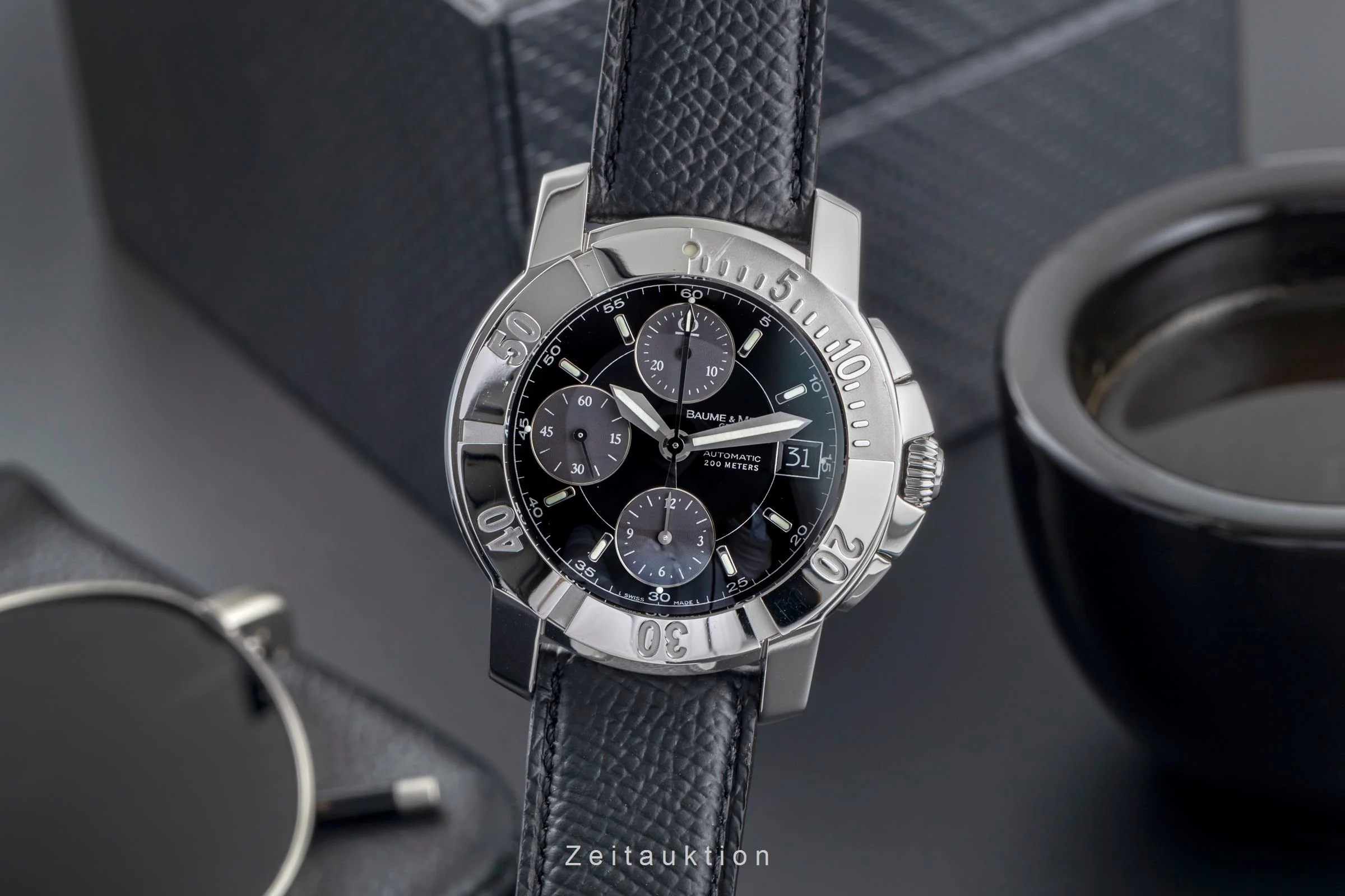 Baume & Mercier Capeland chronograph steel automatic men's watch 65352  [2502656] - Image 2
