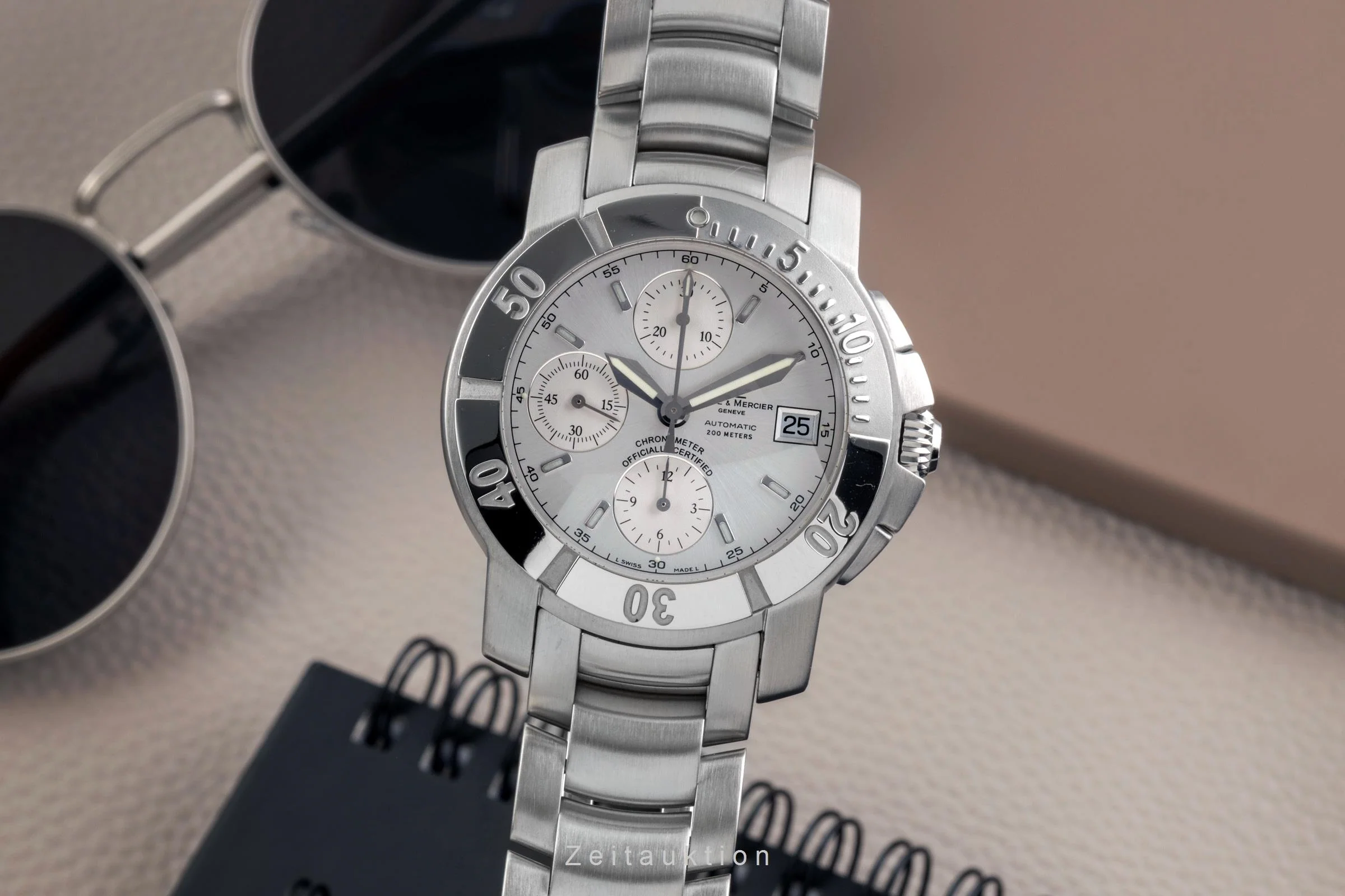 Baume & Mercier Capeland chronograph steel automatic men's watch 65366  [2502935] - Image 2