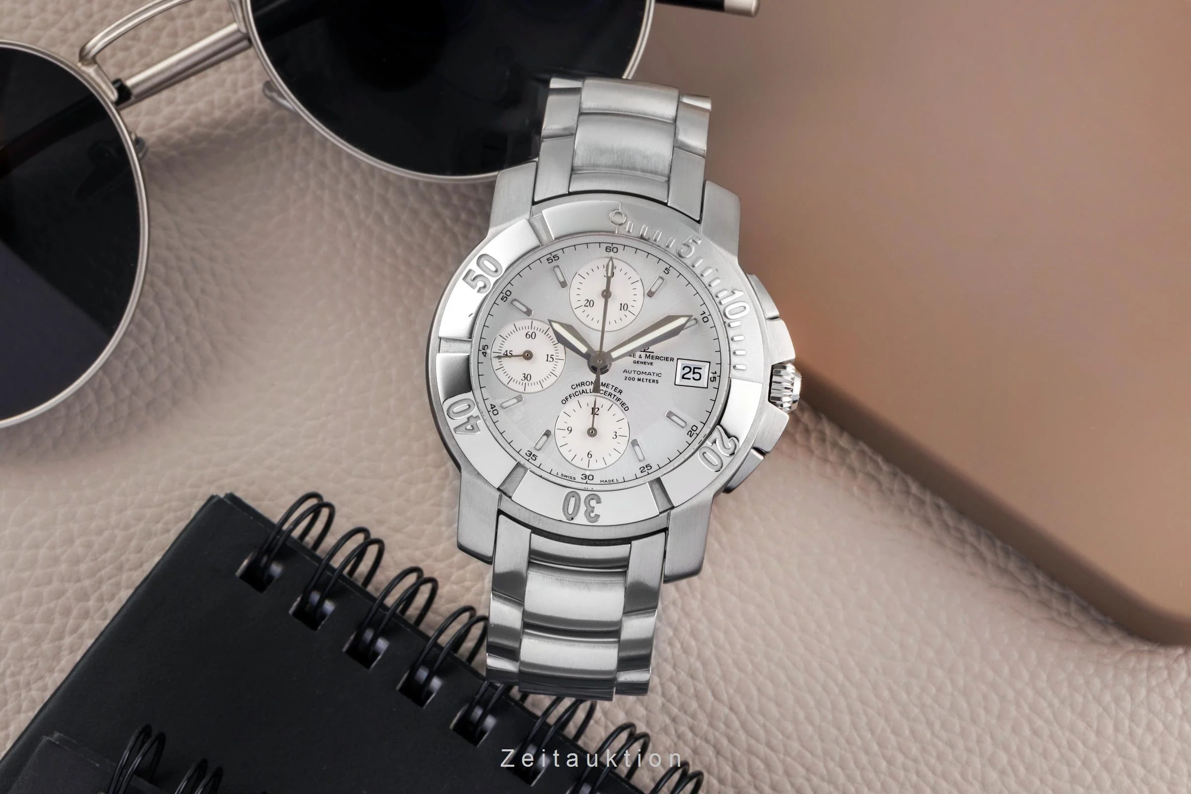 Baume & Mercier Capeland chronograph steel automatic men's watch 65366  [2502935] - Image 4