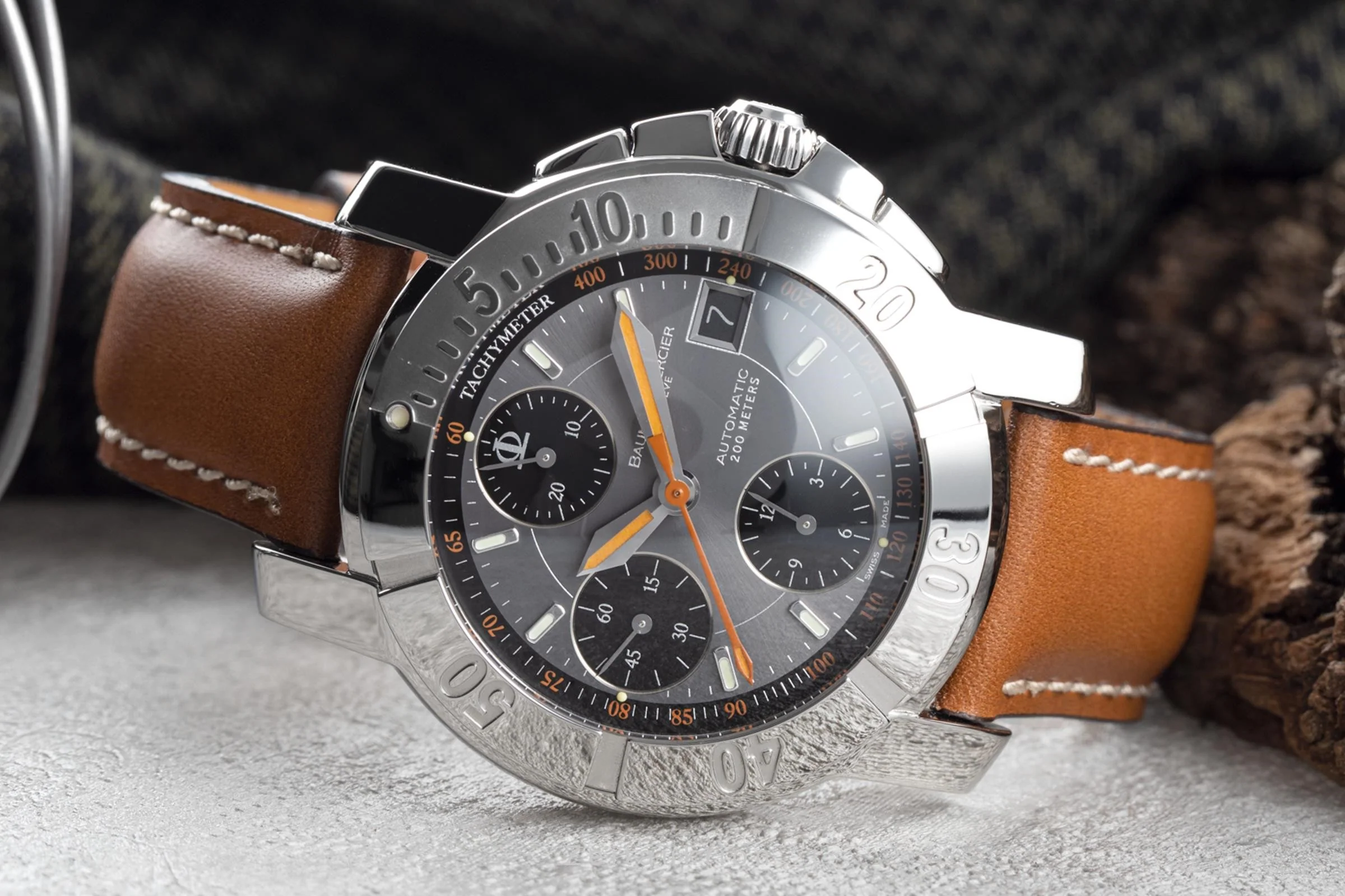 Baume & Mercier Capeland chronograph steel automatic men's watch 65405  [2203628] - Image 2