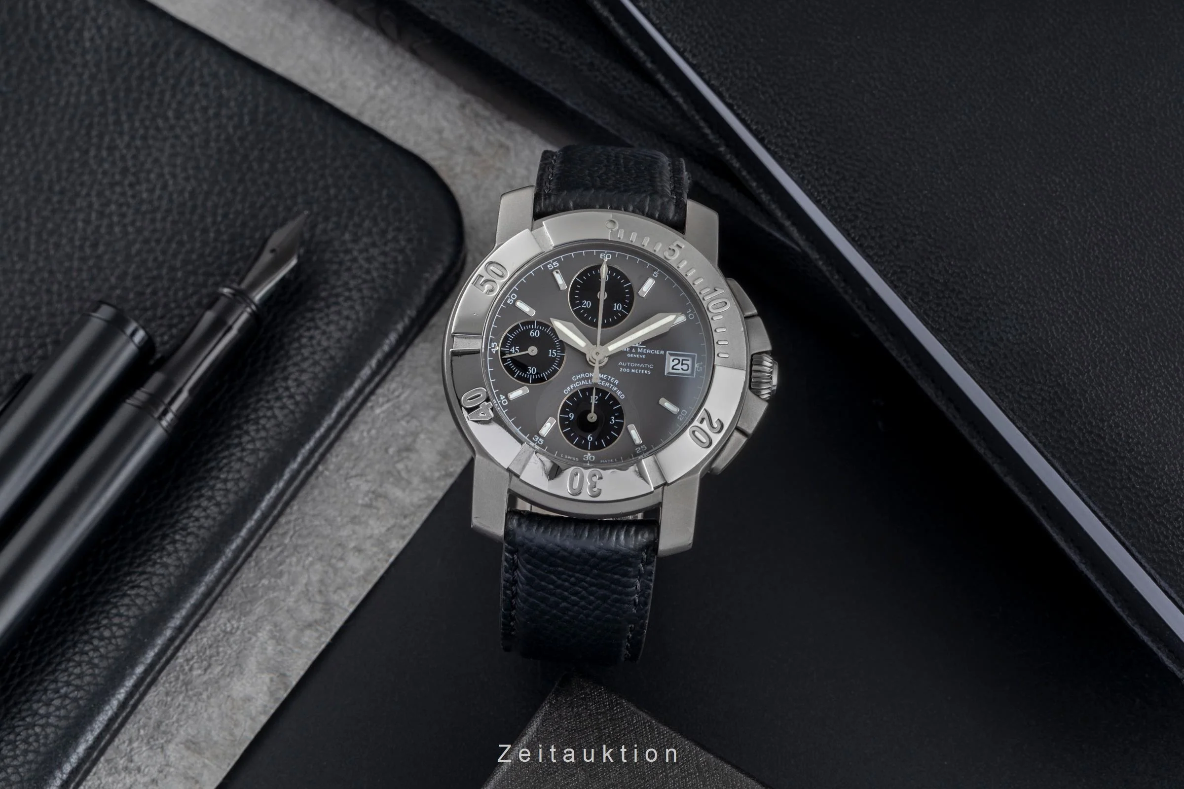 Baume & Mercier Capeland chronograph steel / titanium automatic men's watch 65390  [2503633] - Image 4