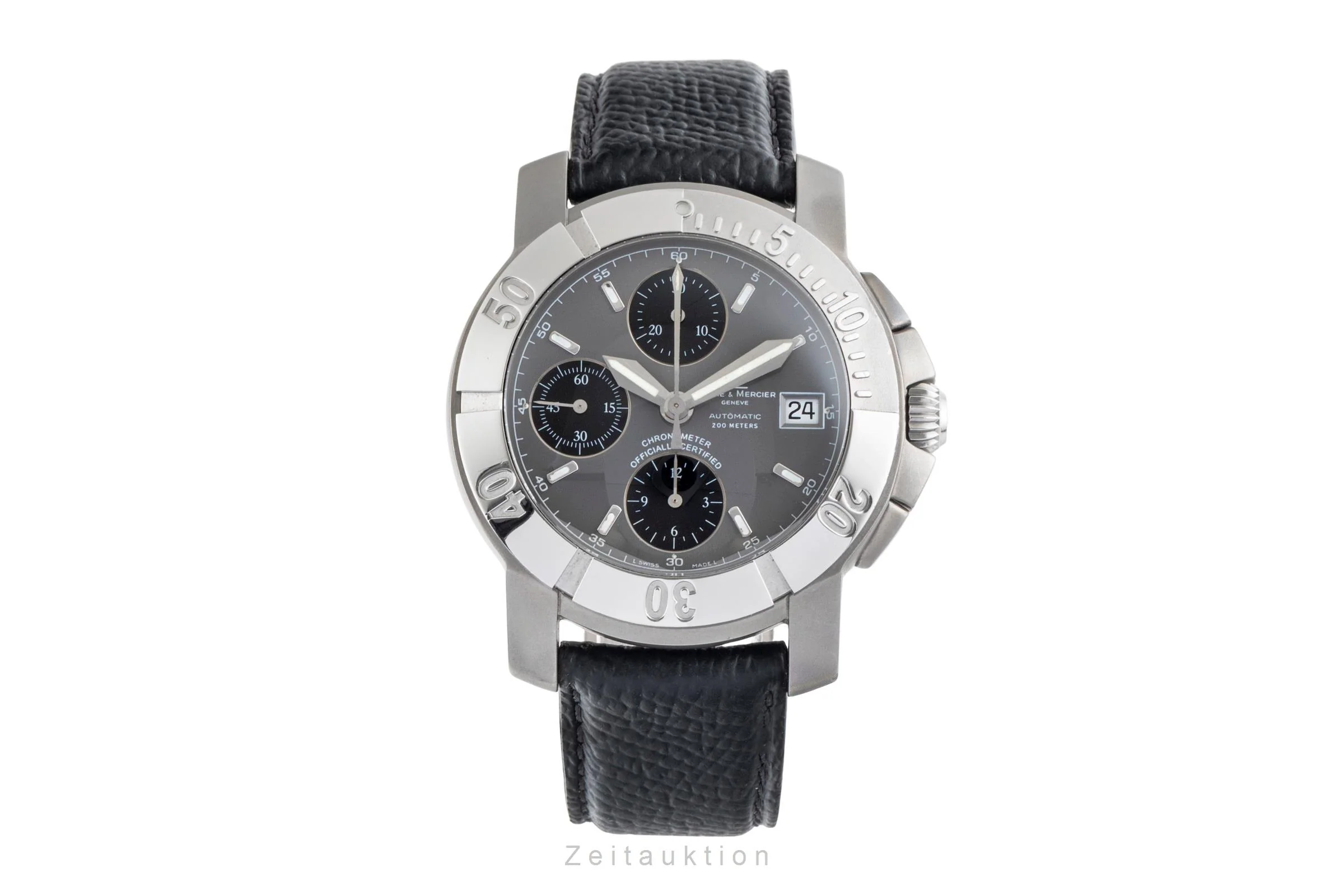 Baume & Mercier Capeland chronograph steel / titanium automatic men's watch 65390  [2503633] - Image 5