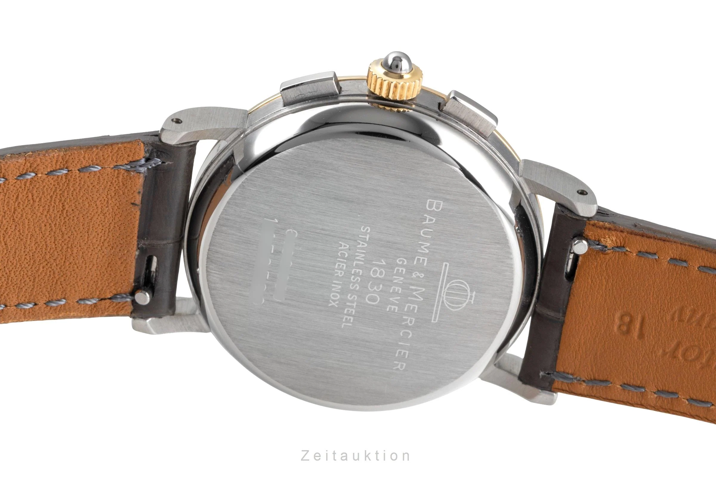 Baume & Mercier chronograph steel / gold manual winding unisex 6102.099  [2405633] - Image 12