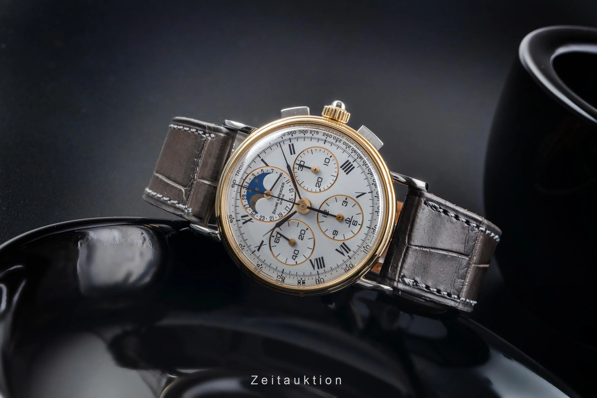 Baume & Mercier chronograph steel / gold manual winding unisex 6102.099  [2405633] - Image 3