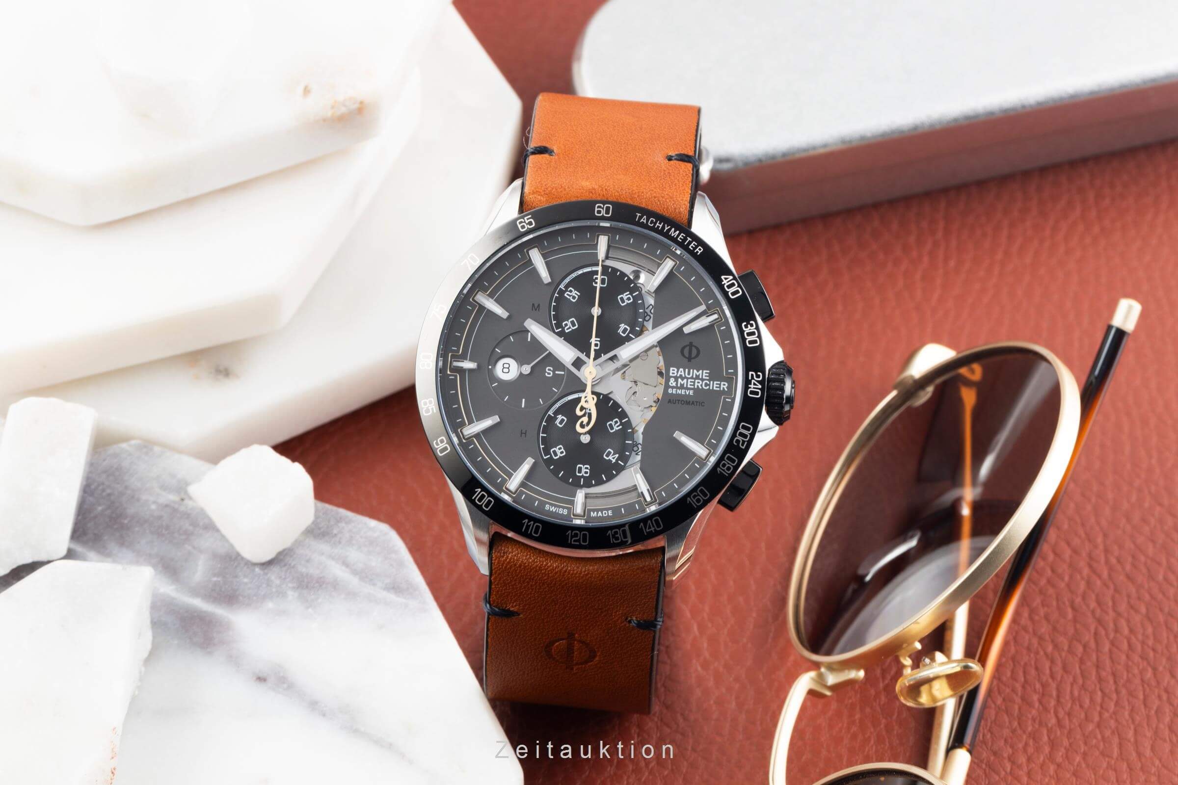 Baume & Mercier Clifton chronograph steel automatic men's watch 65843 M0A10402 LP: 4900EUR Limited  [2500569] - Image 4