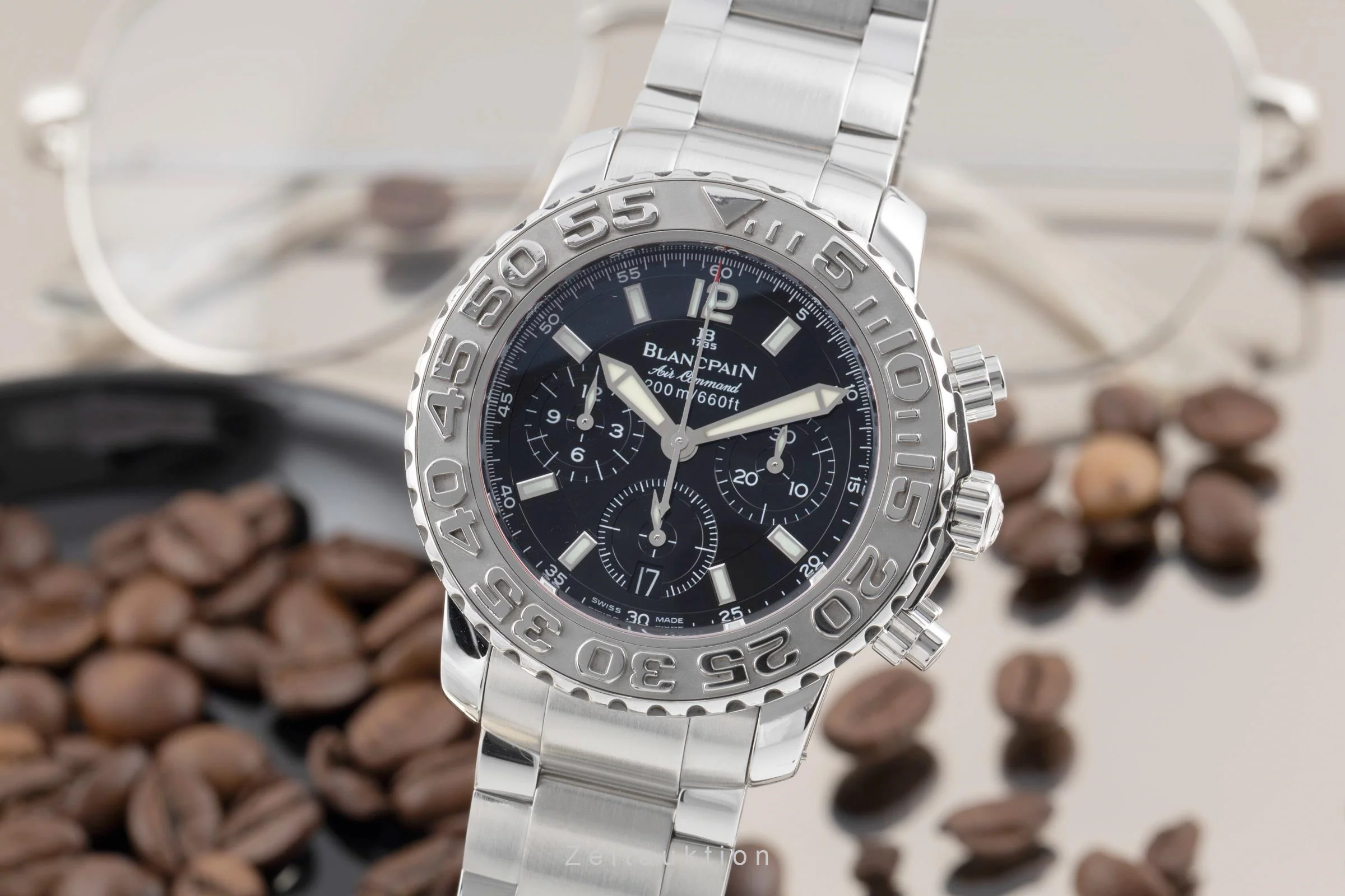Blancpain Air Command chronograph steel automatic men's watch 2285F-1130  [2600707] - Image 2