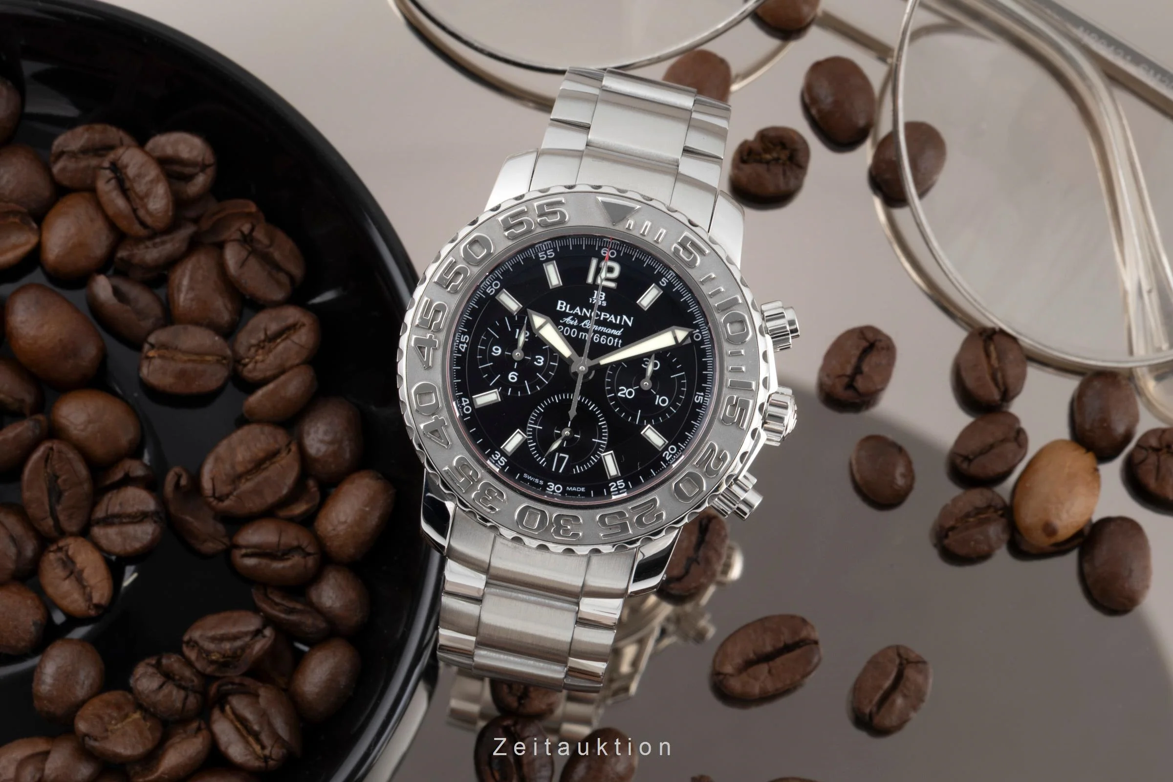 Blancpain Air Command chronograph steel automatic men's watch 2285F-1130  [2600707] - Image 4