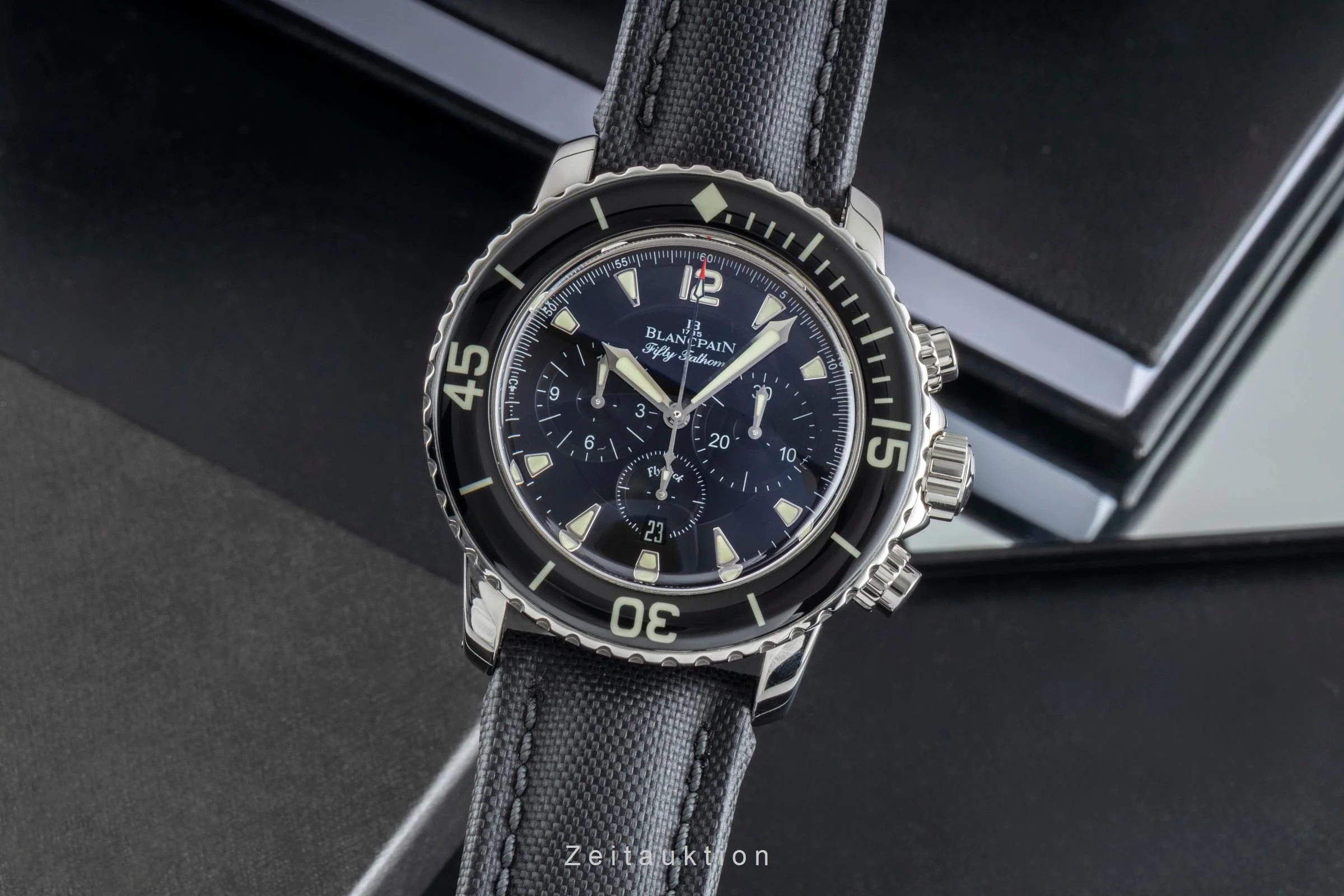 Blancpain Fifty Fathoms chronograph steel automatic men's watch 5085F 1130 52B LP: 21250EUR  [2505942] - Image 2