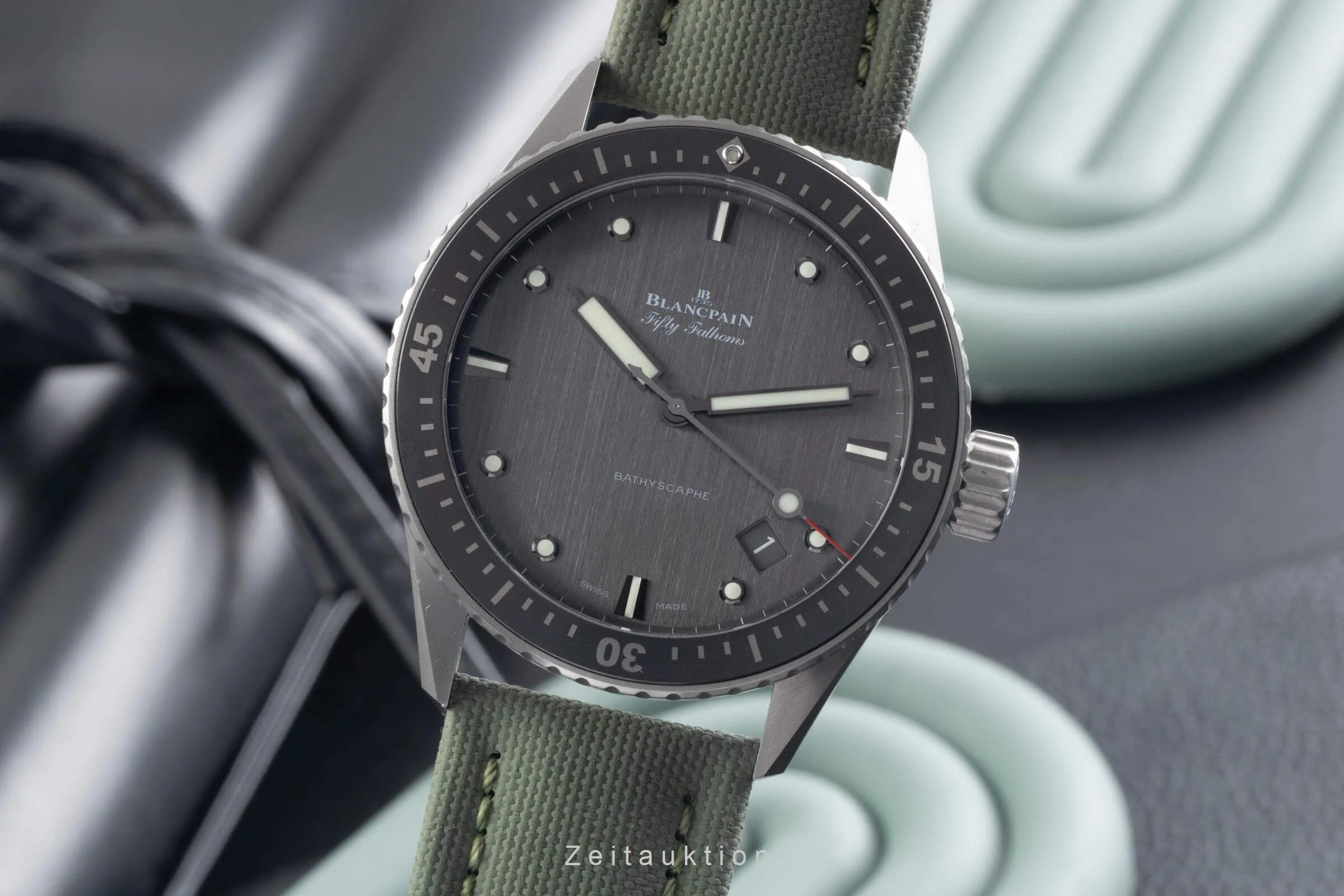 Blancpain Fifty Fathoms titanium automatic men's watch 5000-1210-G52A LP: 13300EUR  [2500642] - Image 2