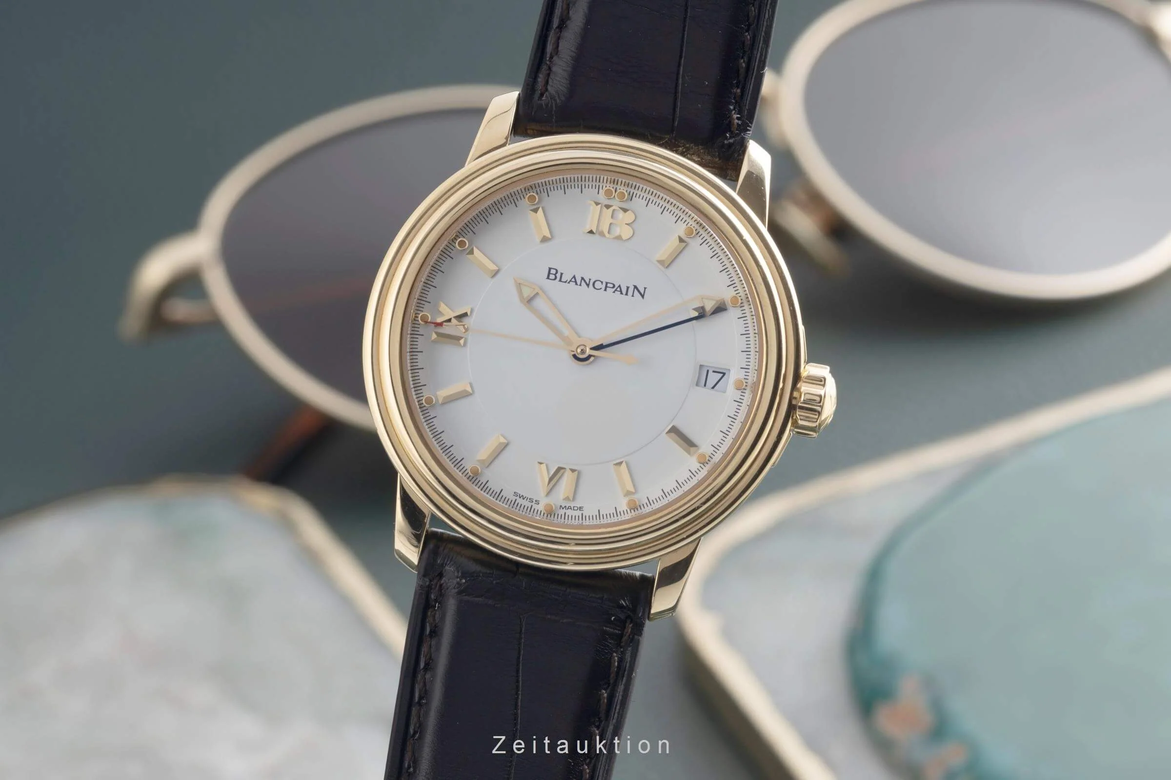 Blancpain Leman 18 ct gold automatic men's watch 2100-1418-53 LP: 19050EUR  [2502003] - Image 2