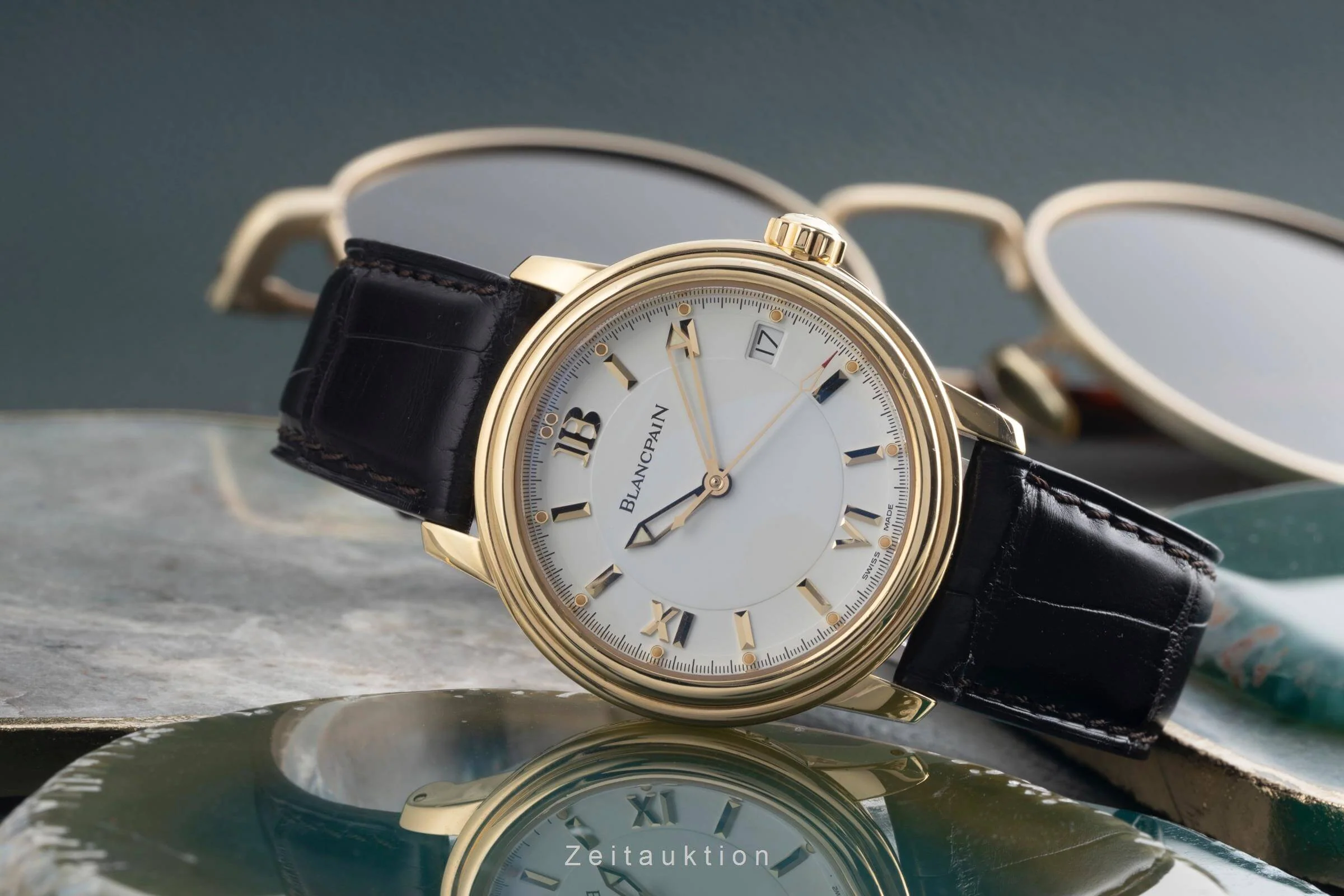 Blancpain Leman 18 ct gold automatic men's watch 2100-1418-53 LP: 19050EUR  [2502003] - Image 3