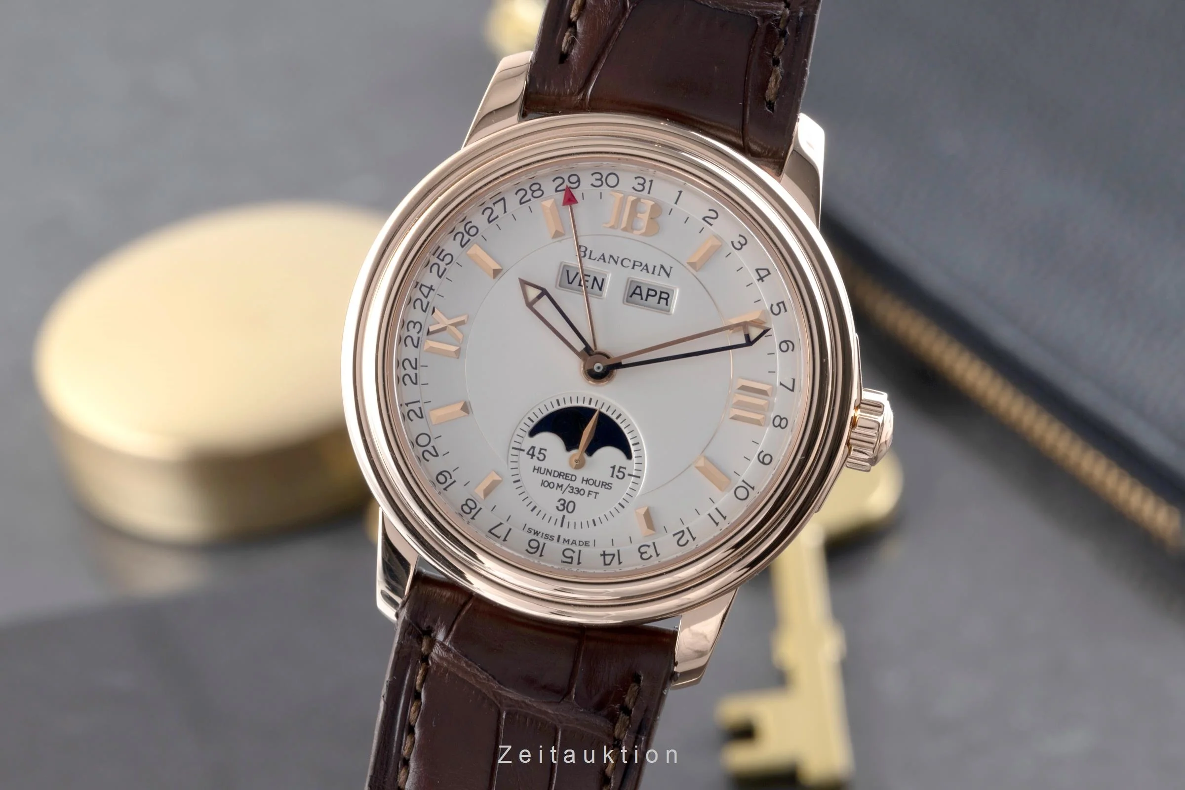 Blancpain Leman 18 ct red gold automatic men's watch 3563-3642 Limited  [2506482] - Image 2