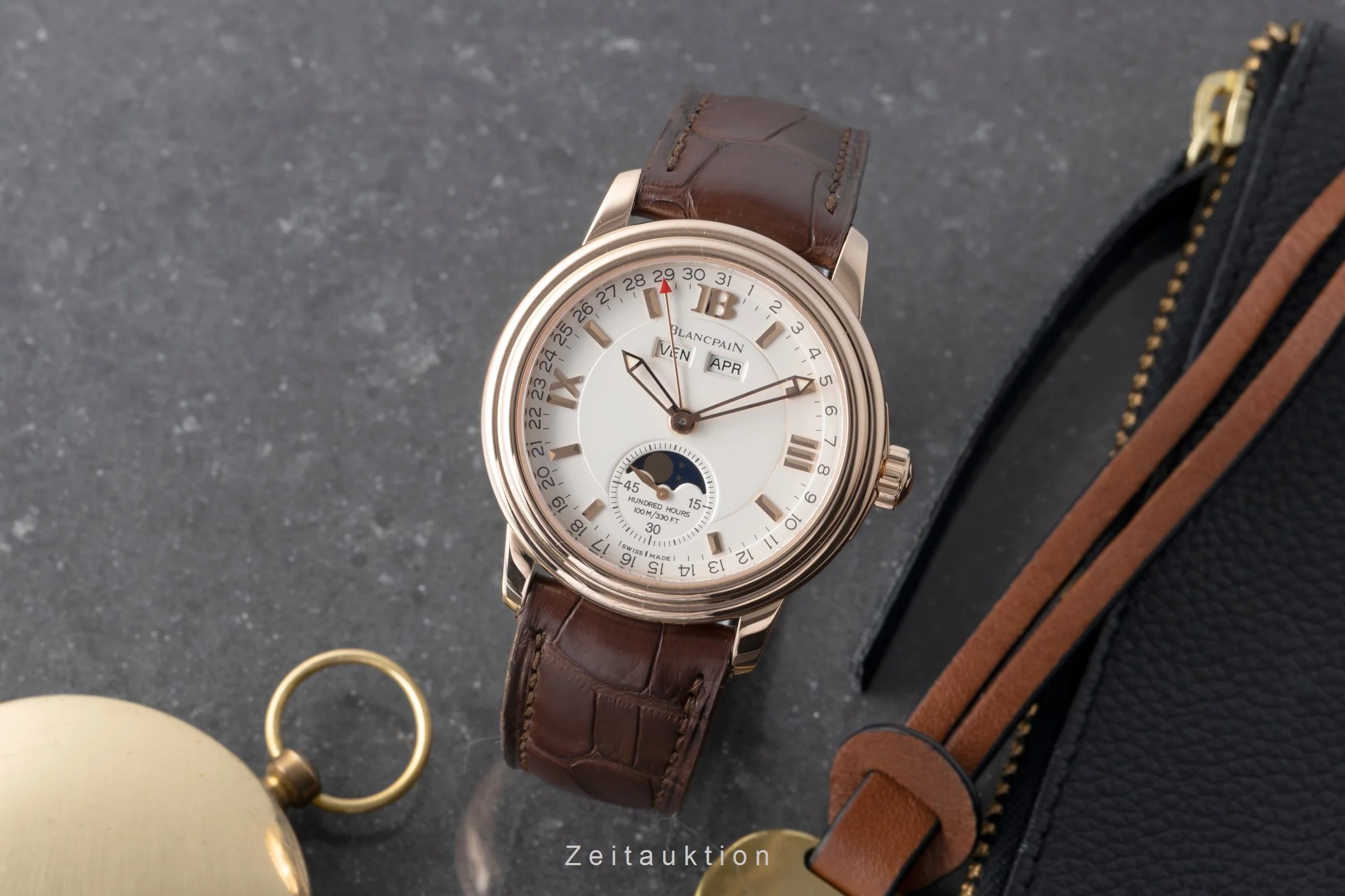 Blancpain Leman 18 ct red gold automatic men's watch 3563-3642 Limited  [2506482] - Image 4