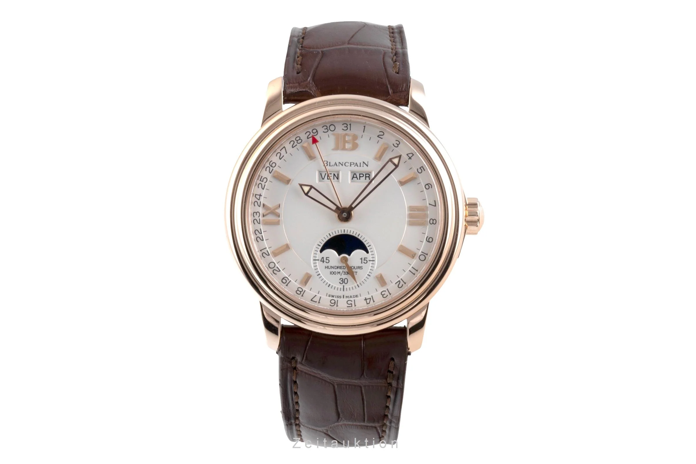 Blancpain Leman 18 ct red gold automatic men's watch 3563-3642 Limited  [2506482] - Image 5