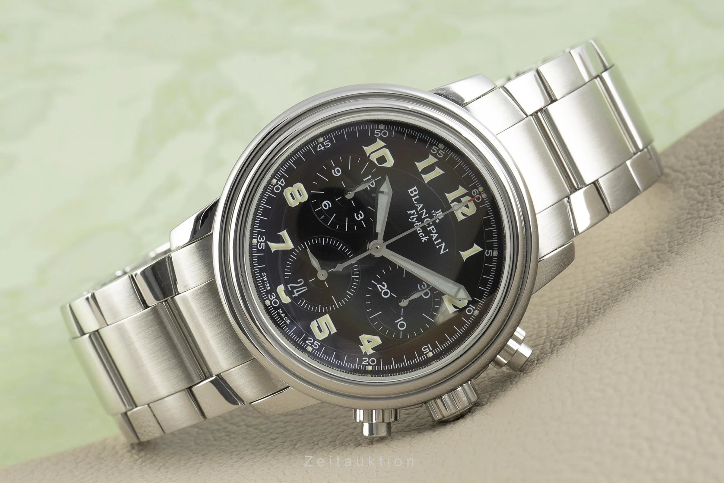 Blancpain Leman chronograph steel automatic men's watch 2185F,1130F  [2108858] - Image 2