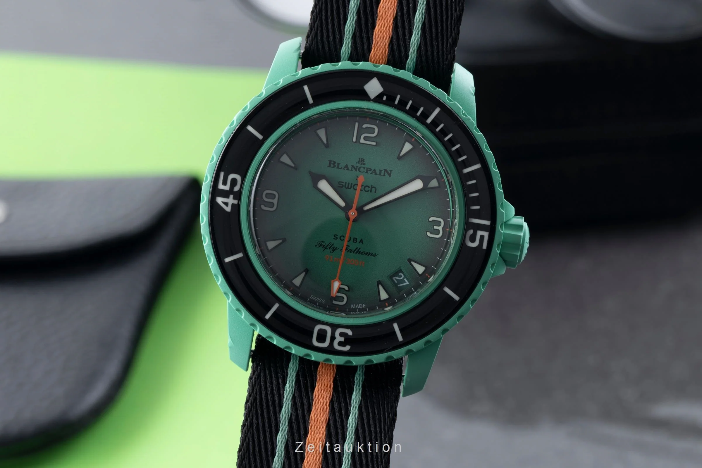 Blancpain Swatch Scuba Fifty Fathoms plastic automatic men's watch SO35I100  [2507457] - Image 2