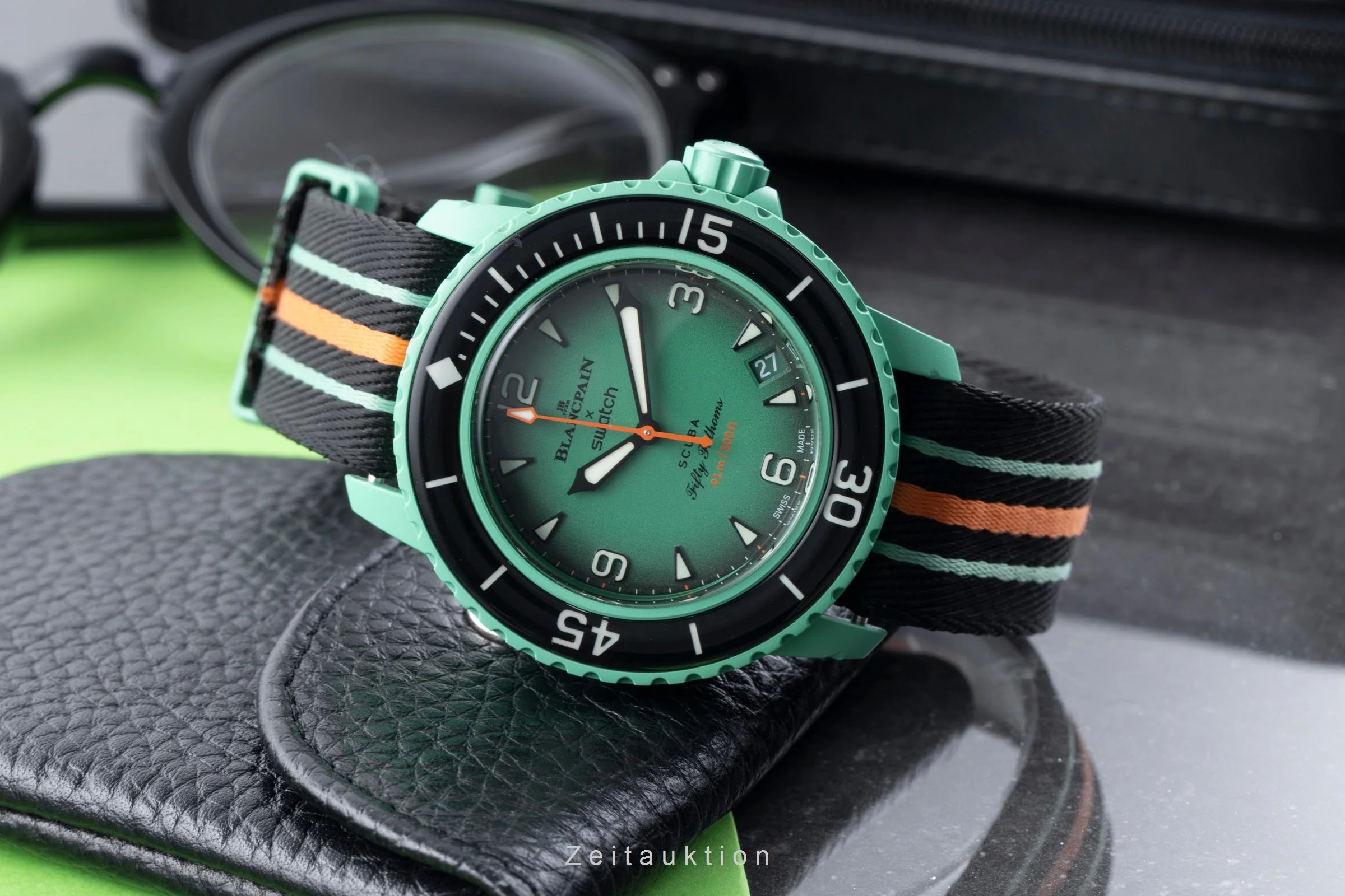 Blancpain Swatch Scuba Fifty Fathoms plastic automatic men's watch SO35I100  [2507457] - Image 3
