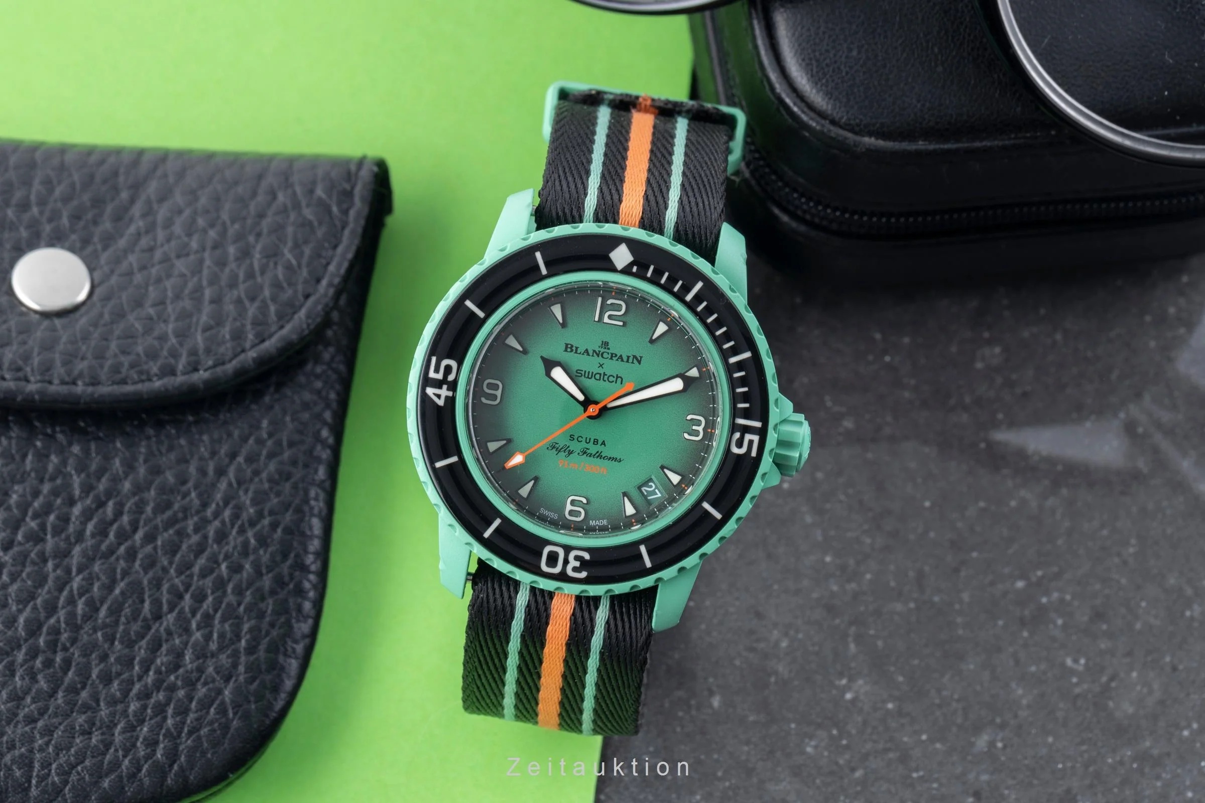 Blancpain Swatch Scuba Fifty Fathoms plastic automatic men's watch SO35I100  [2507457] - Image 4