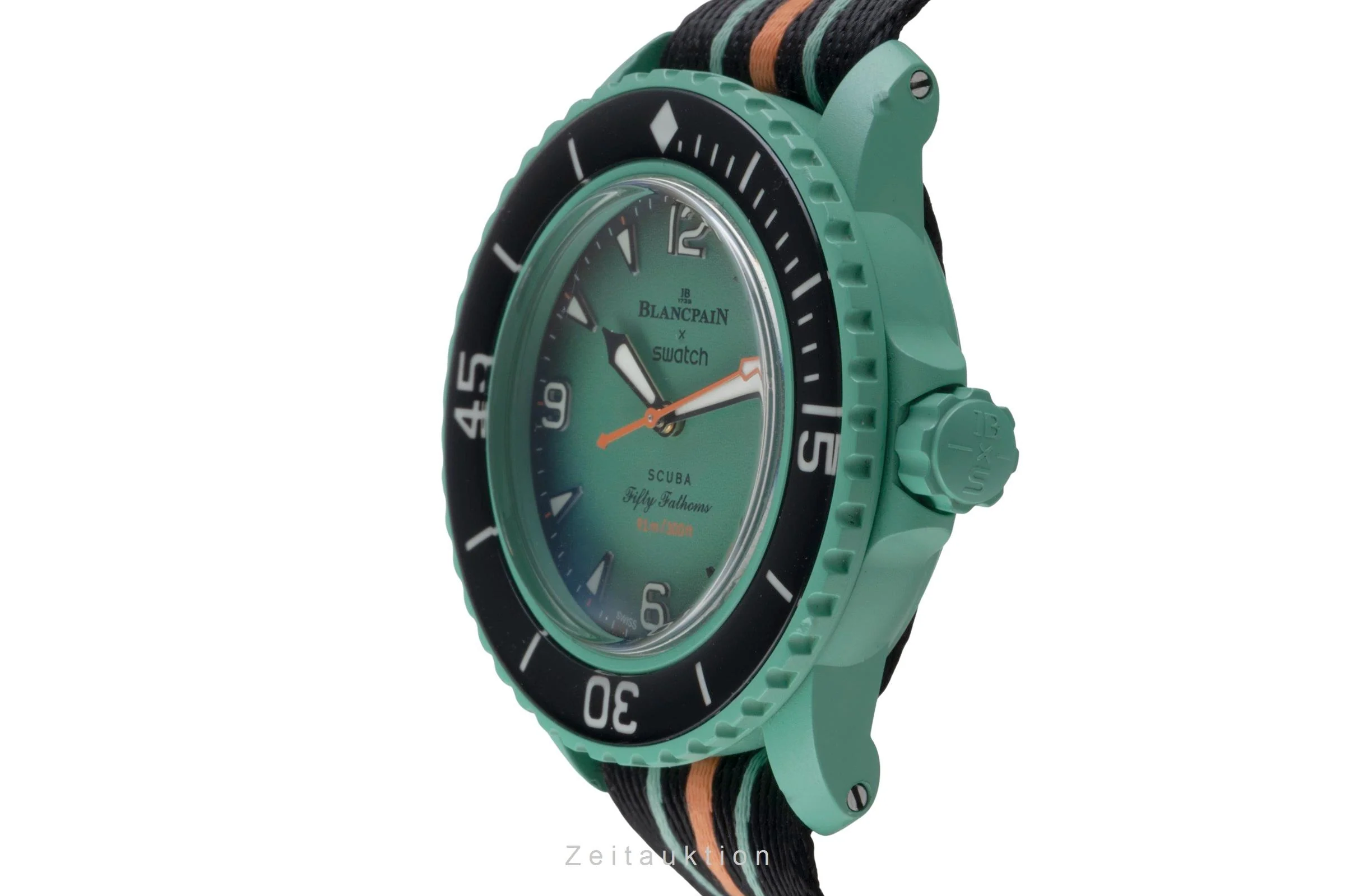 Blancpain Swatch Scuba Fifty Fathoms plastic automatic men's watch SO35I100  [2507457] - Image 7
