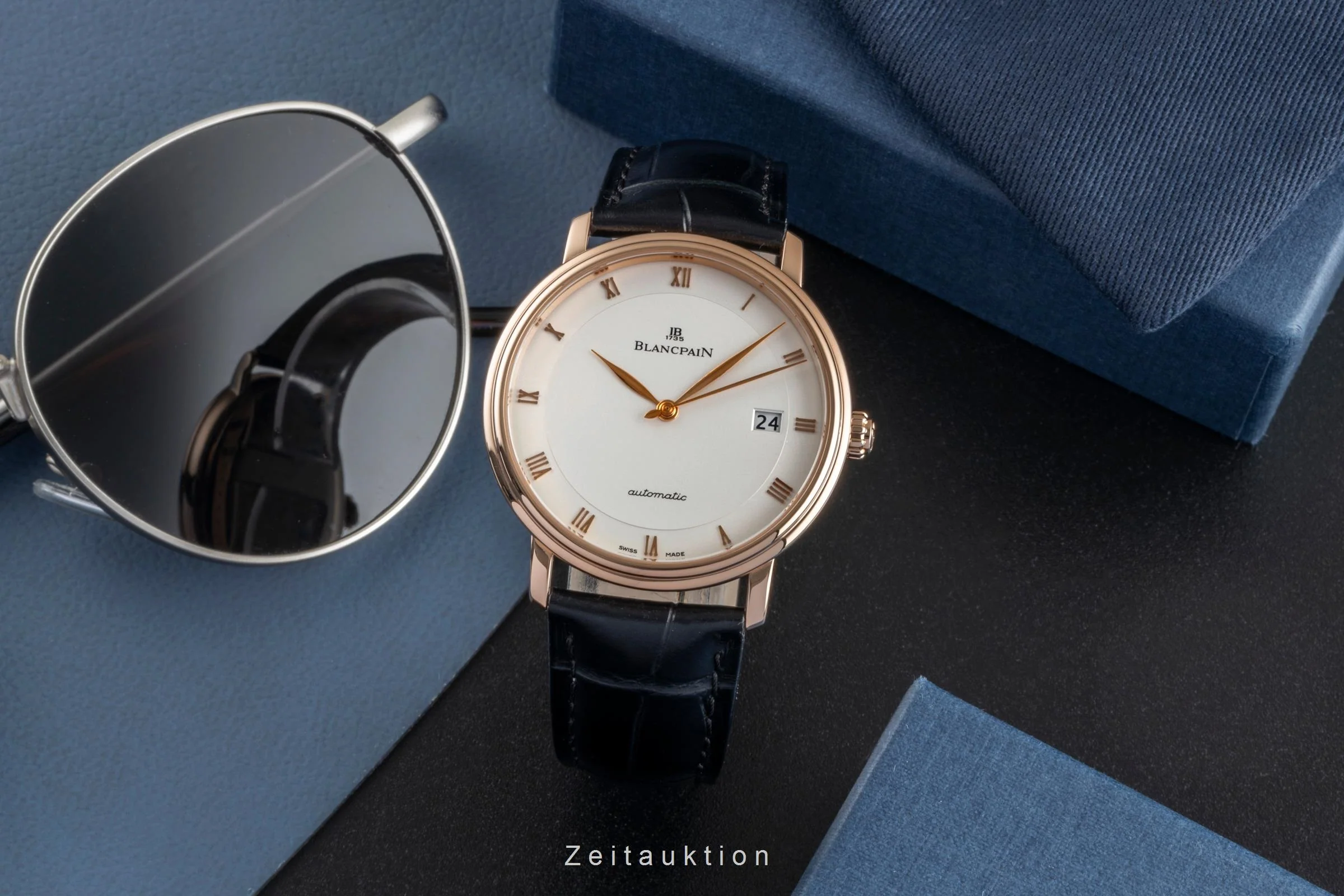 Blancpain Villeret 18 ct gold automatic men's watch 6223-3642-55A	 LP: 21250EUR  [2506890] - Image 4