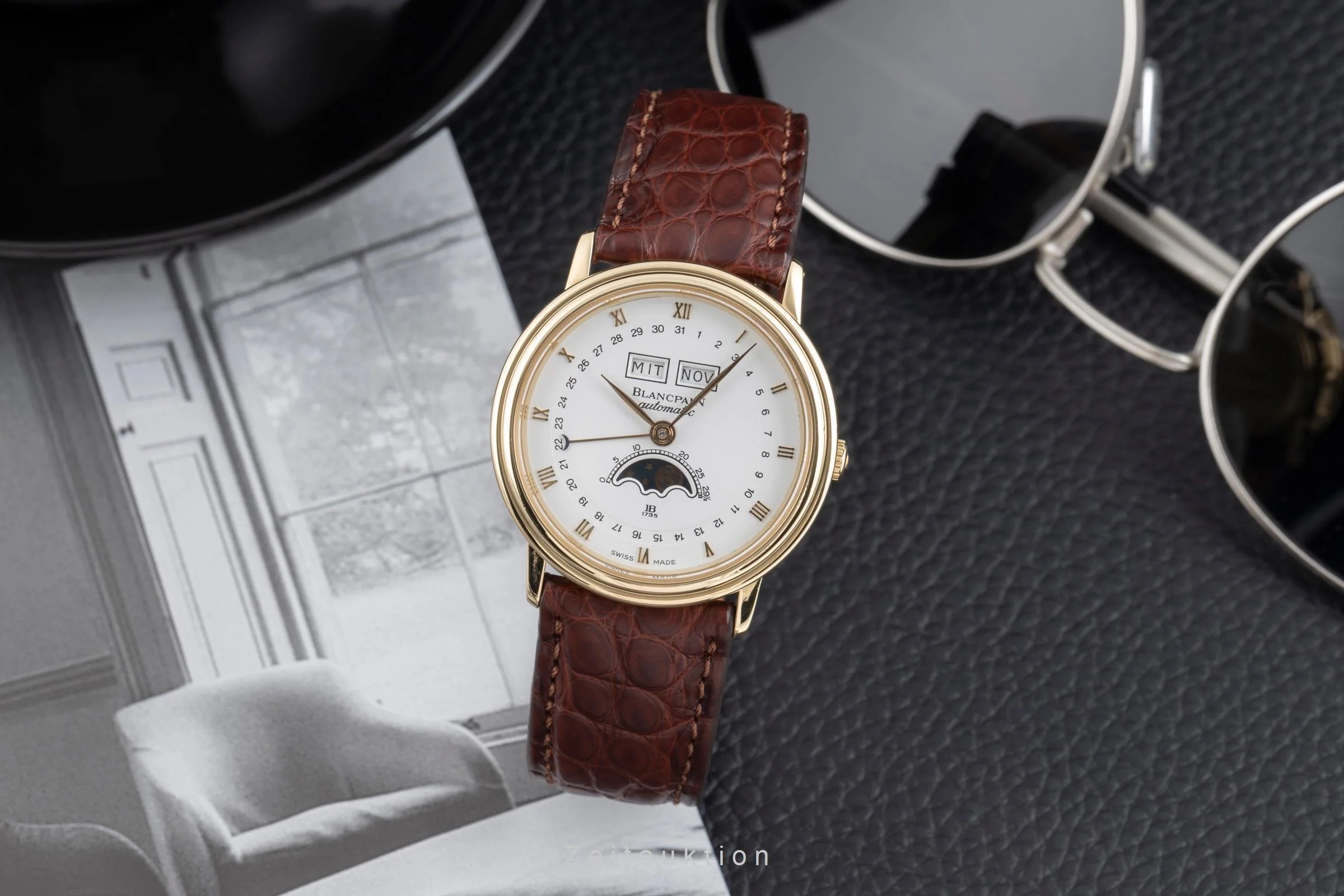 Blancpain Villeret 18 ct gold automatic men's watch 6595-1418  [2503426] - Image 4