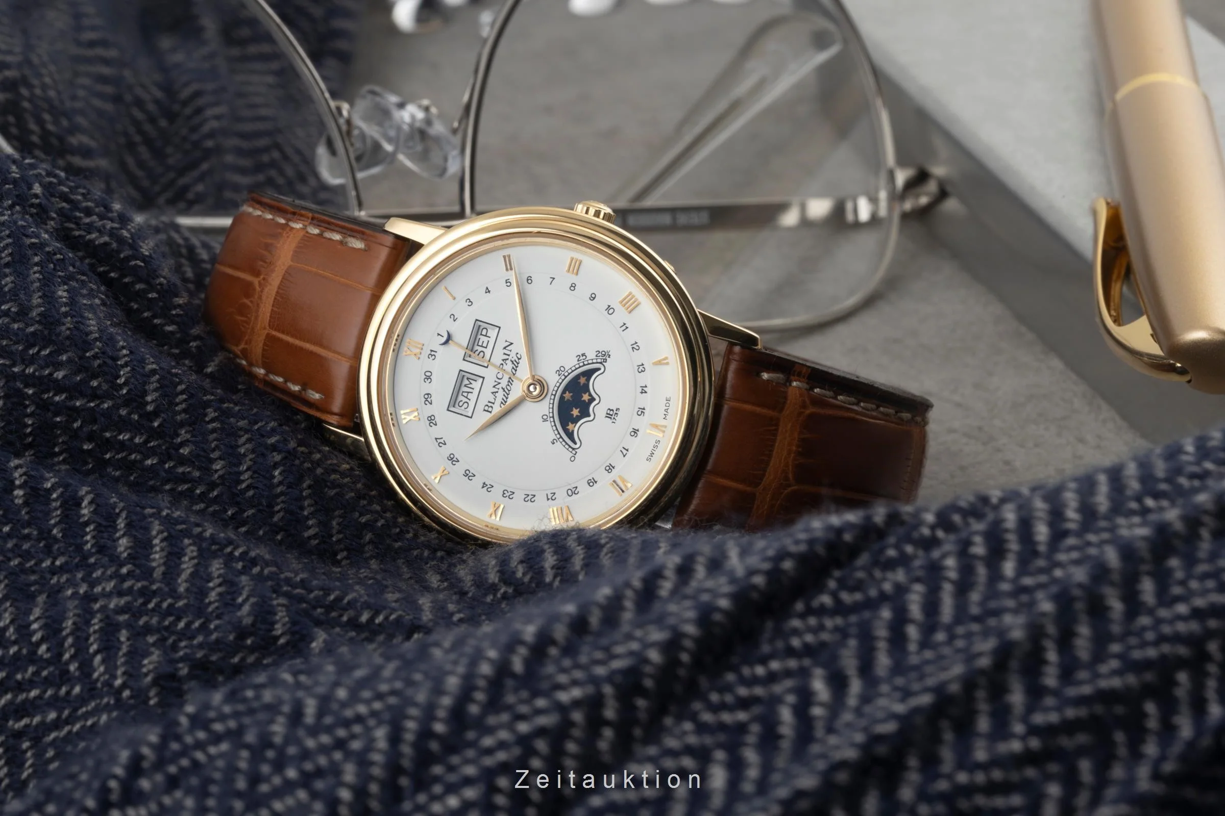 Blancpain Villeret 18 ct gold automatic men's watch 6595-1418 F 55 LP: 27250EUR  [2400689] - Image 2