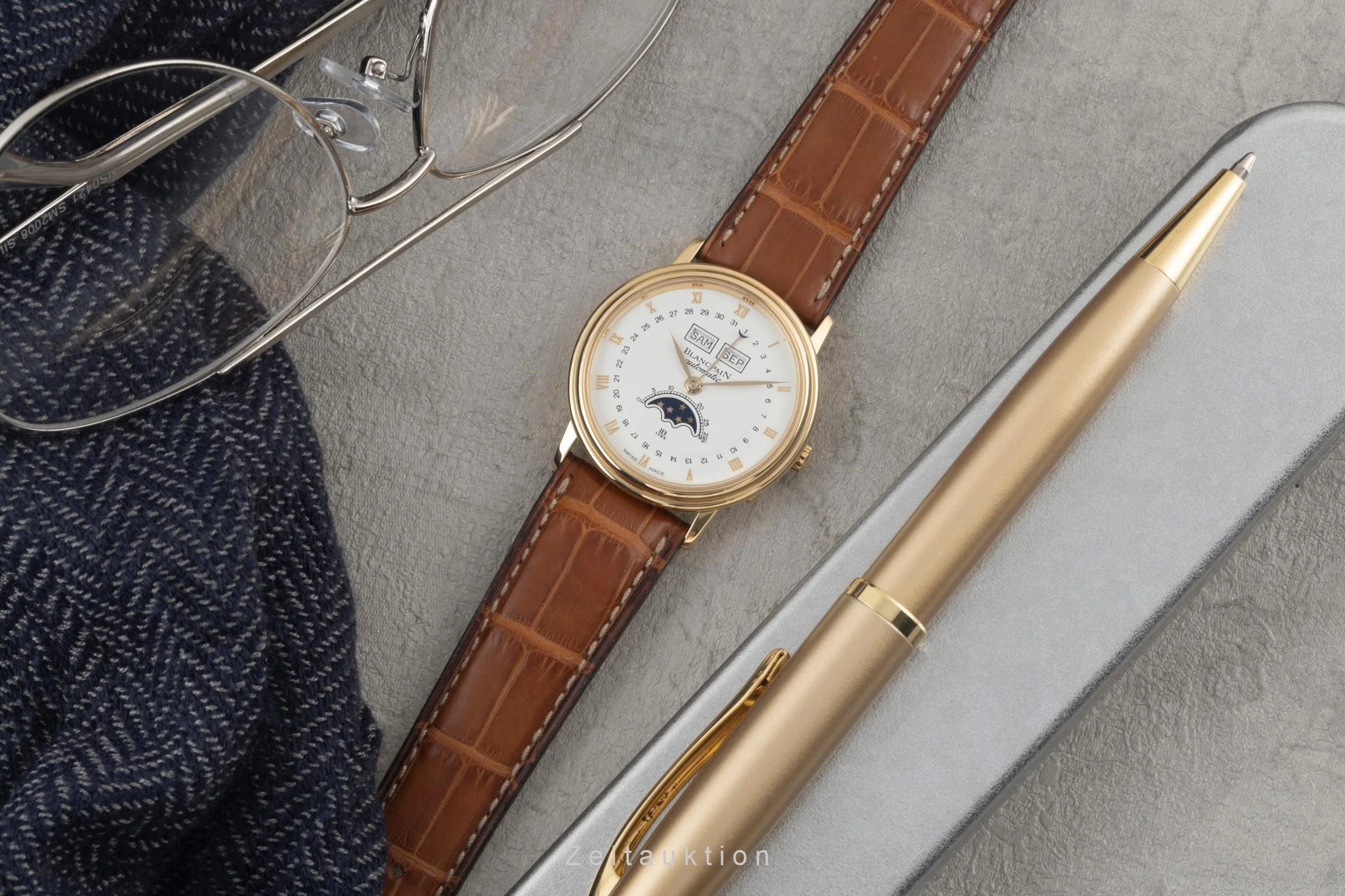 Blancpain Villeret 18 ct gold automatic men's watch 6595-1418 F 55 LP: 27250EUR  [2400689] - Image 3