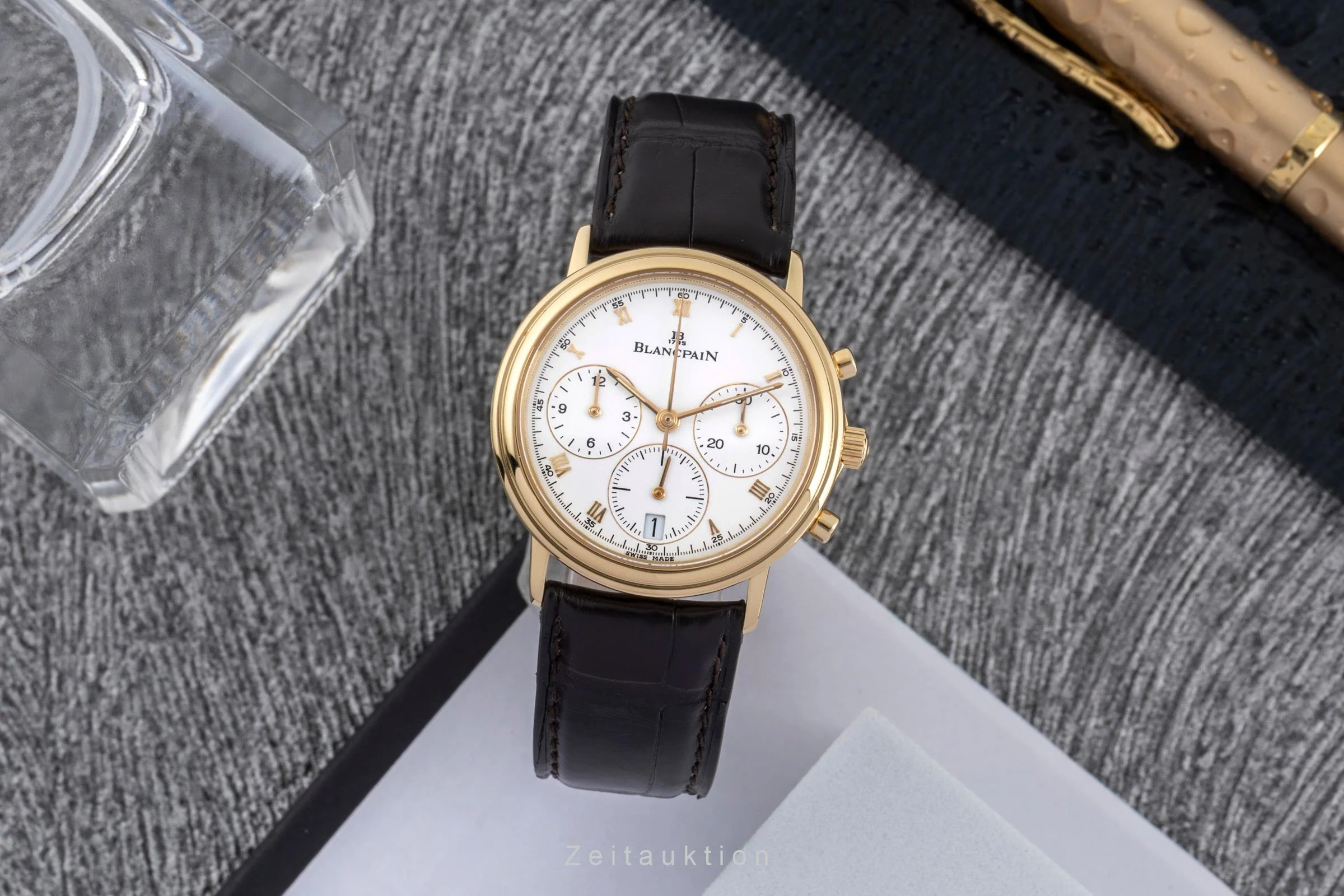 Blancpain Villeret chronograph 18 ct gold automatic men's watch 1185.1418.55  [2502654] - Image 4