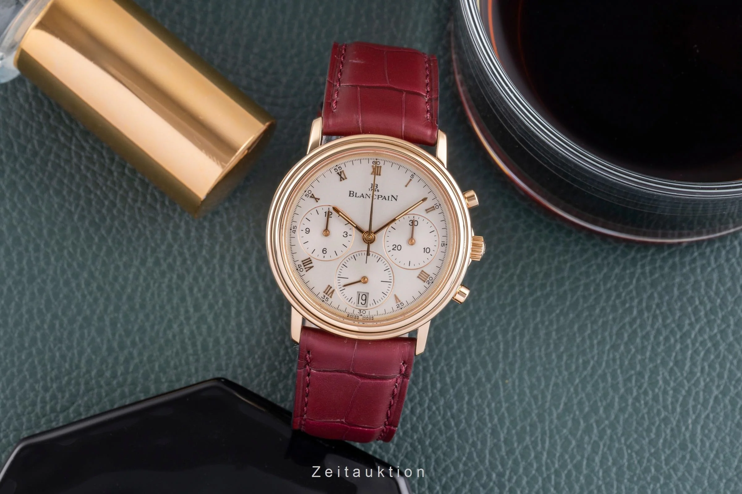 Blancpain Villeret chronograph 18 ct gold automatic men's watch 1185-1418-55  [2503934] - Image 4
