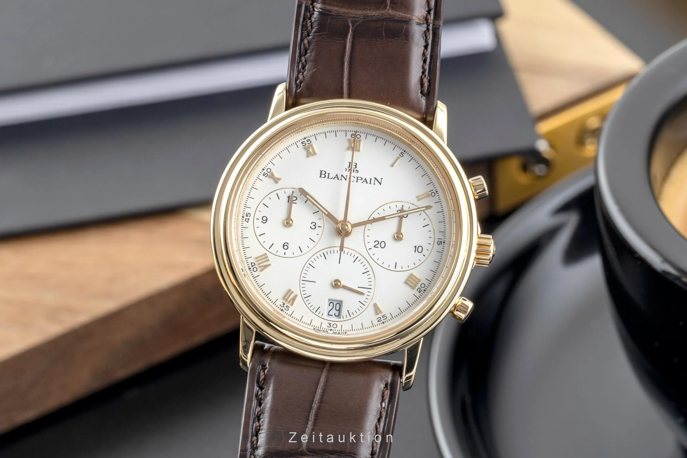 Blancpain Villeret chronograph 18 ct gold automatic men's watch 1185-9418  [2502416] - Image 2