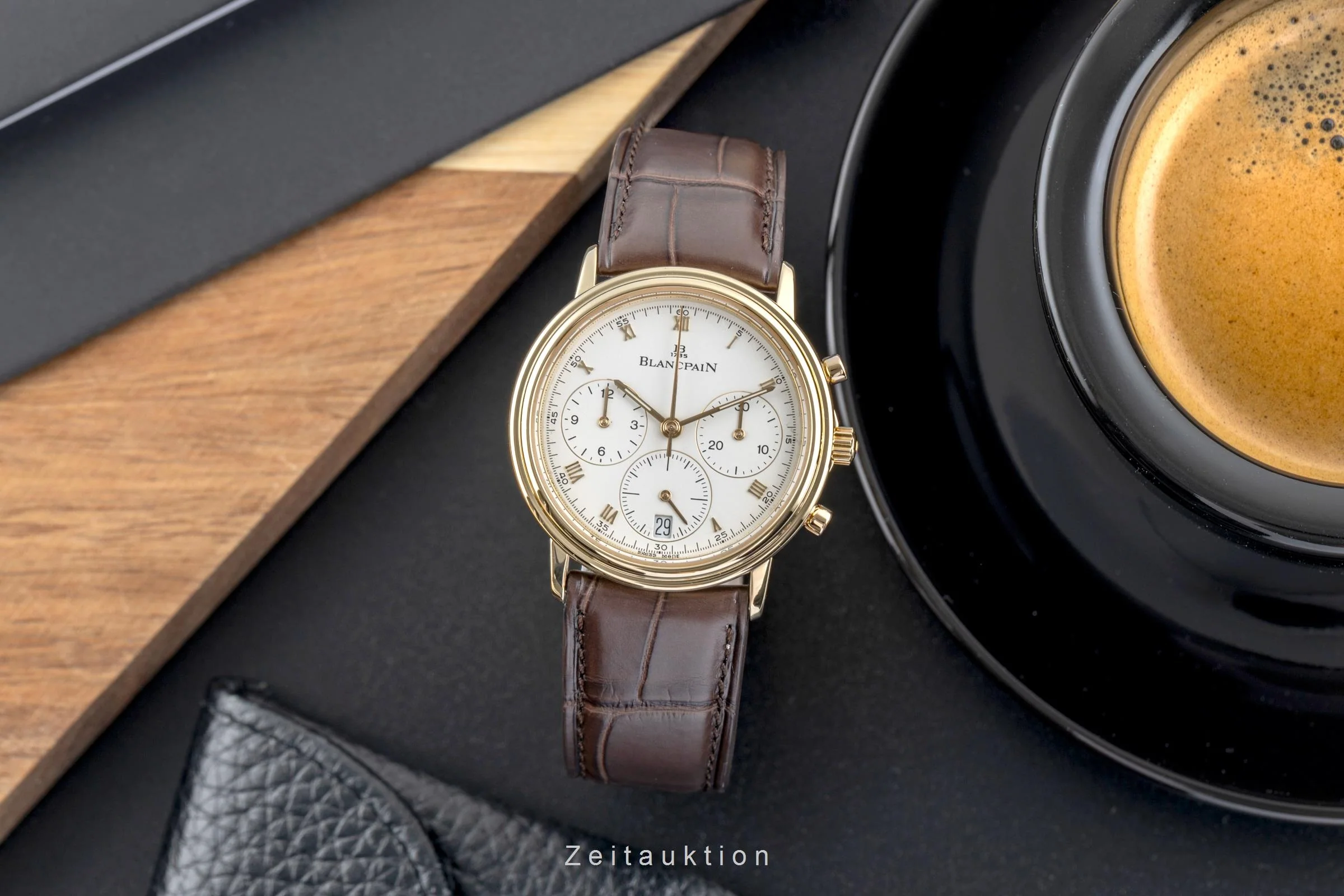 Blancpain Villeret chronograph 18 ct gold automatic men's watch 1185-9418  [2502416] - Image 4