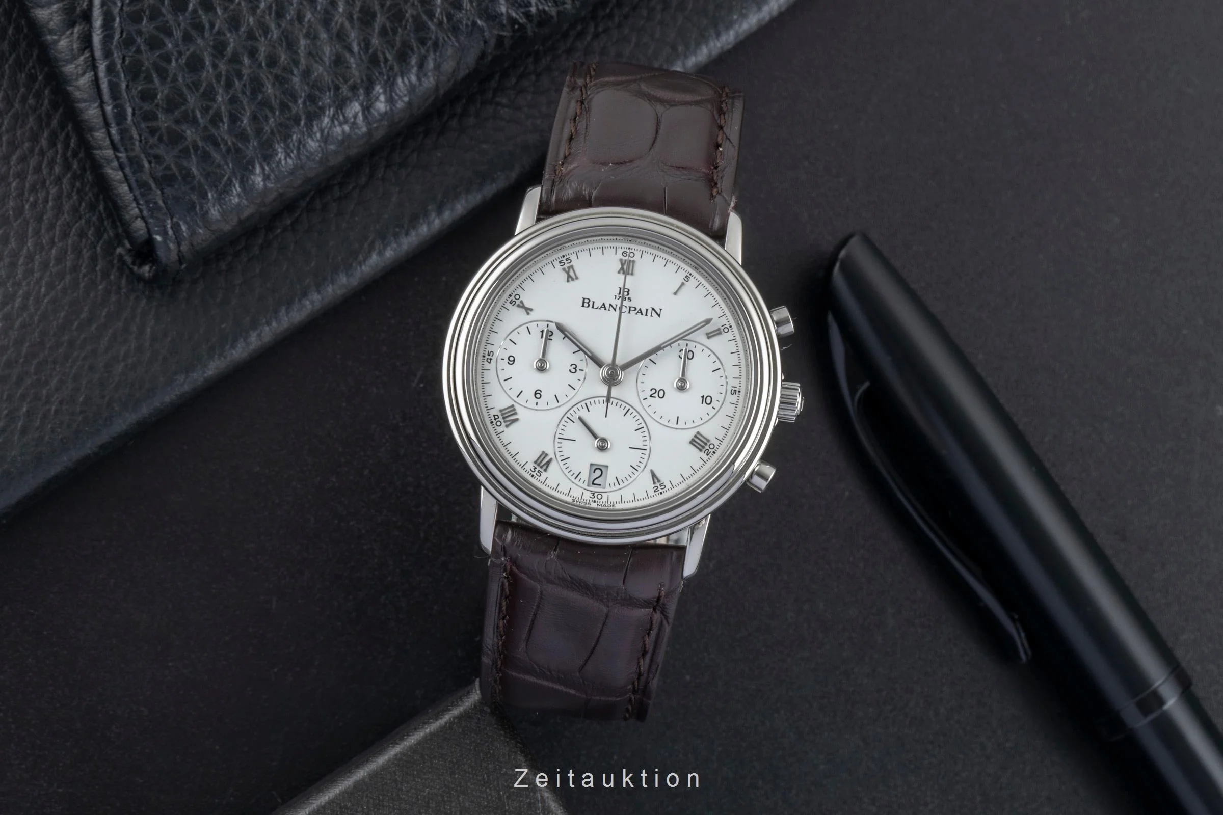 Blancpain Villeret chronograph steel automatic men's watch 1185-1127  [2507401] - Image 4