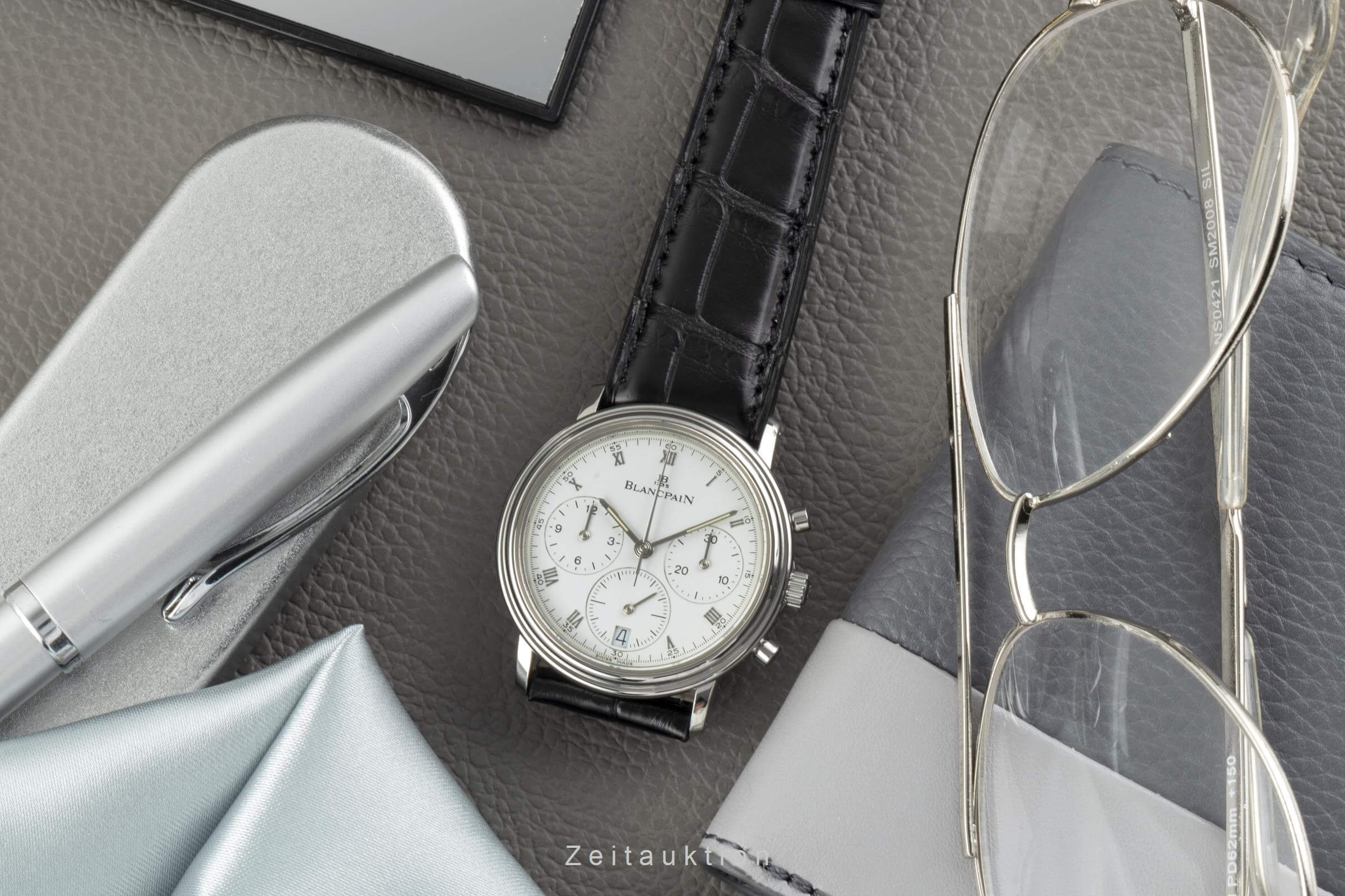Blancpain Villeret chronograph steel automatic men's watch 1185-1127-55  [2403255] - Image 11