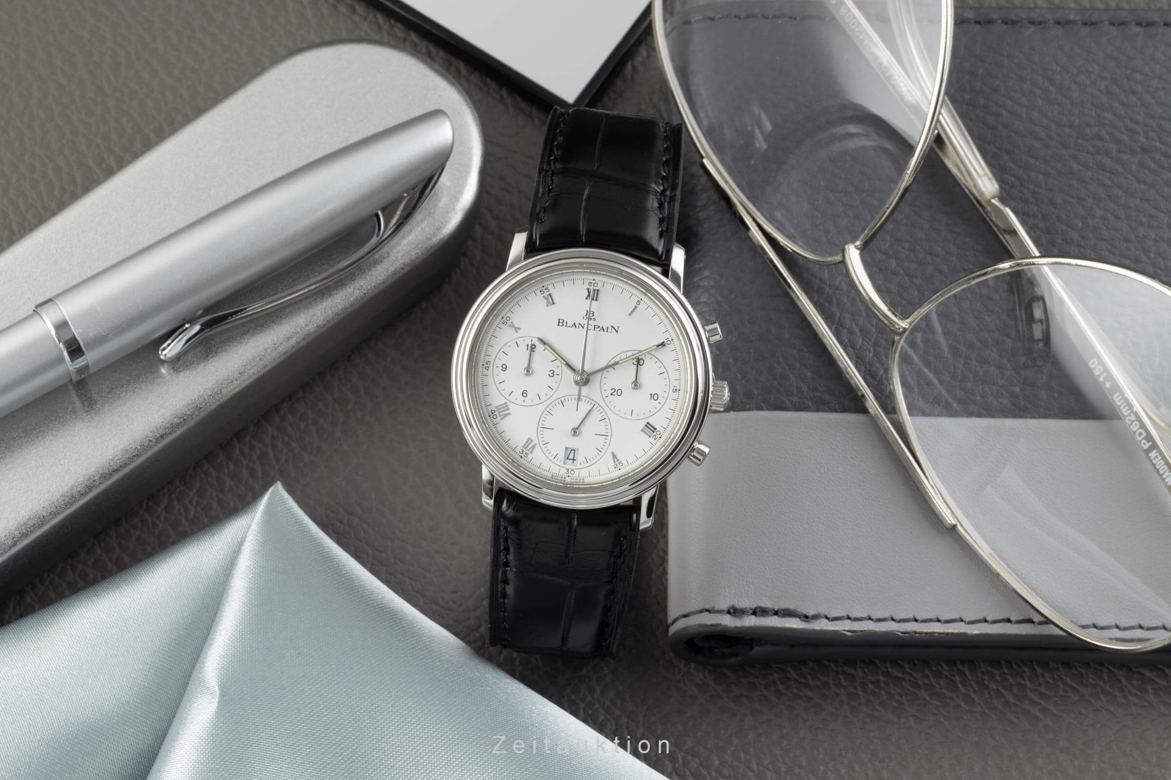 Blancpain Villeret chronograph steel automatic men's watch 1185-1127-55  [2403255] - Image 3
