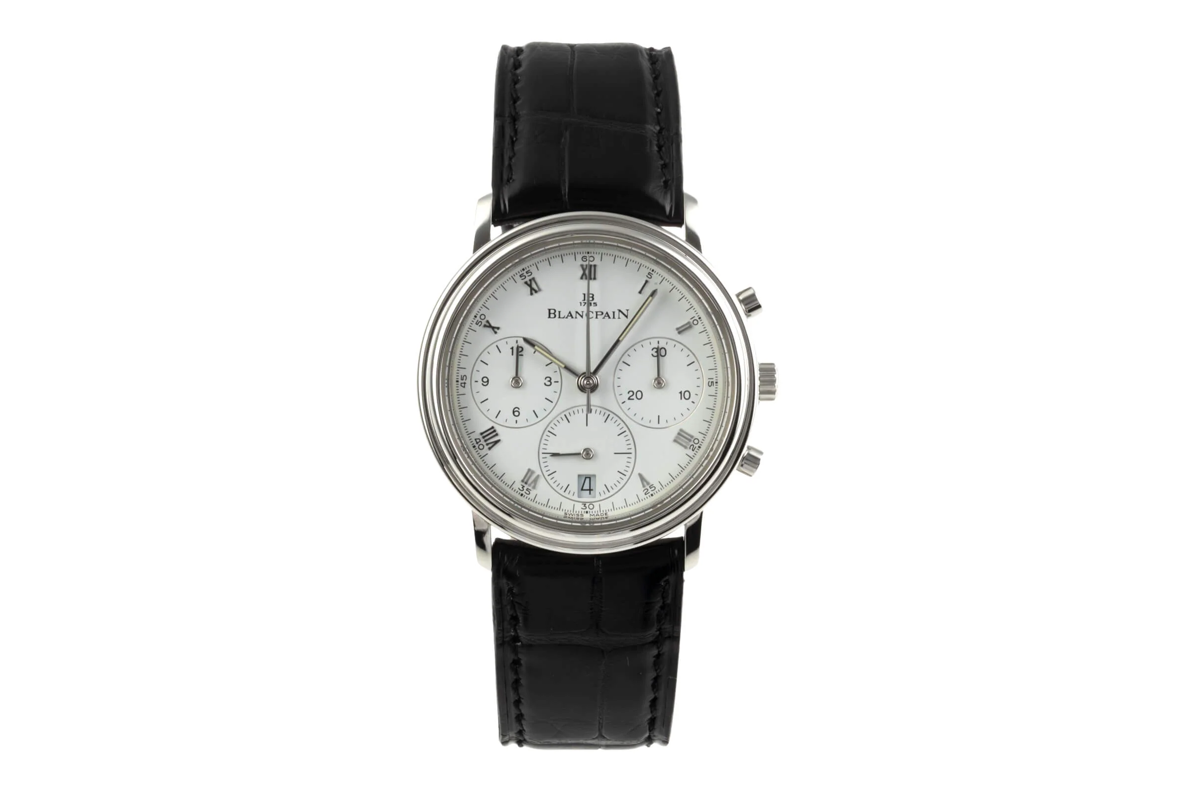 Blancpain Villeret chronograph steel automatic men's watch 1185-1127-55  [2403255] - Image 4