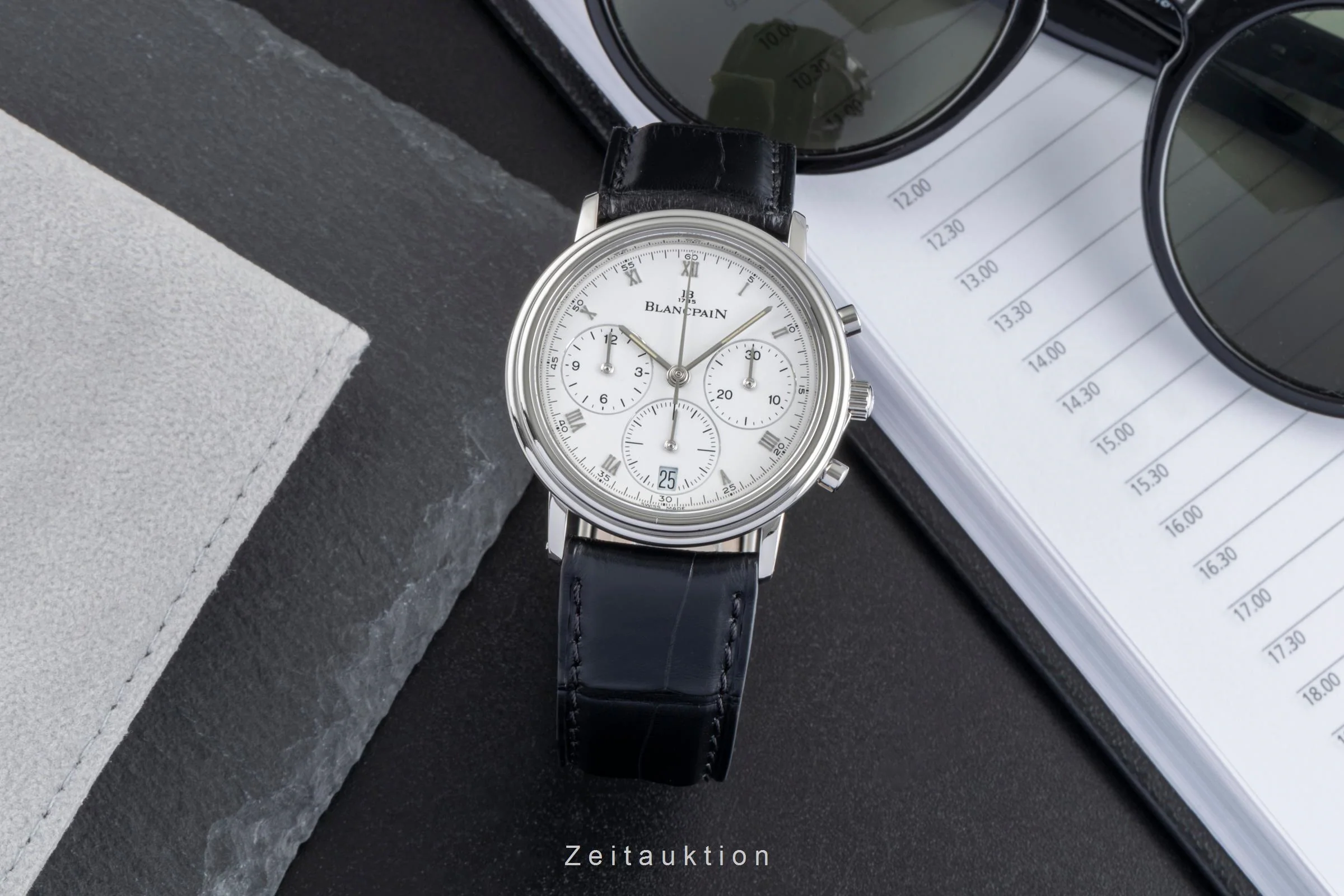 Blancpain Villeret chronograph steel manual winding men's watch 1180-1127  [2507389] - Image 4