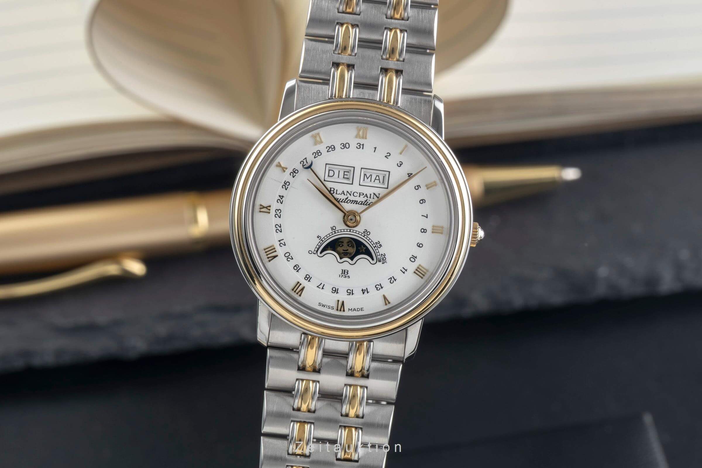 Blancpain Villeret steel / gold automatic men's watch 6595  [2500305] - Image 2