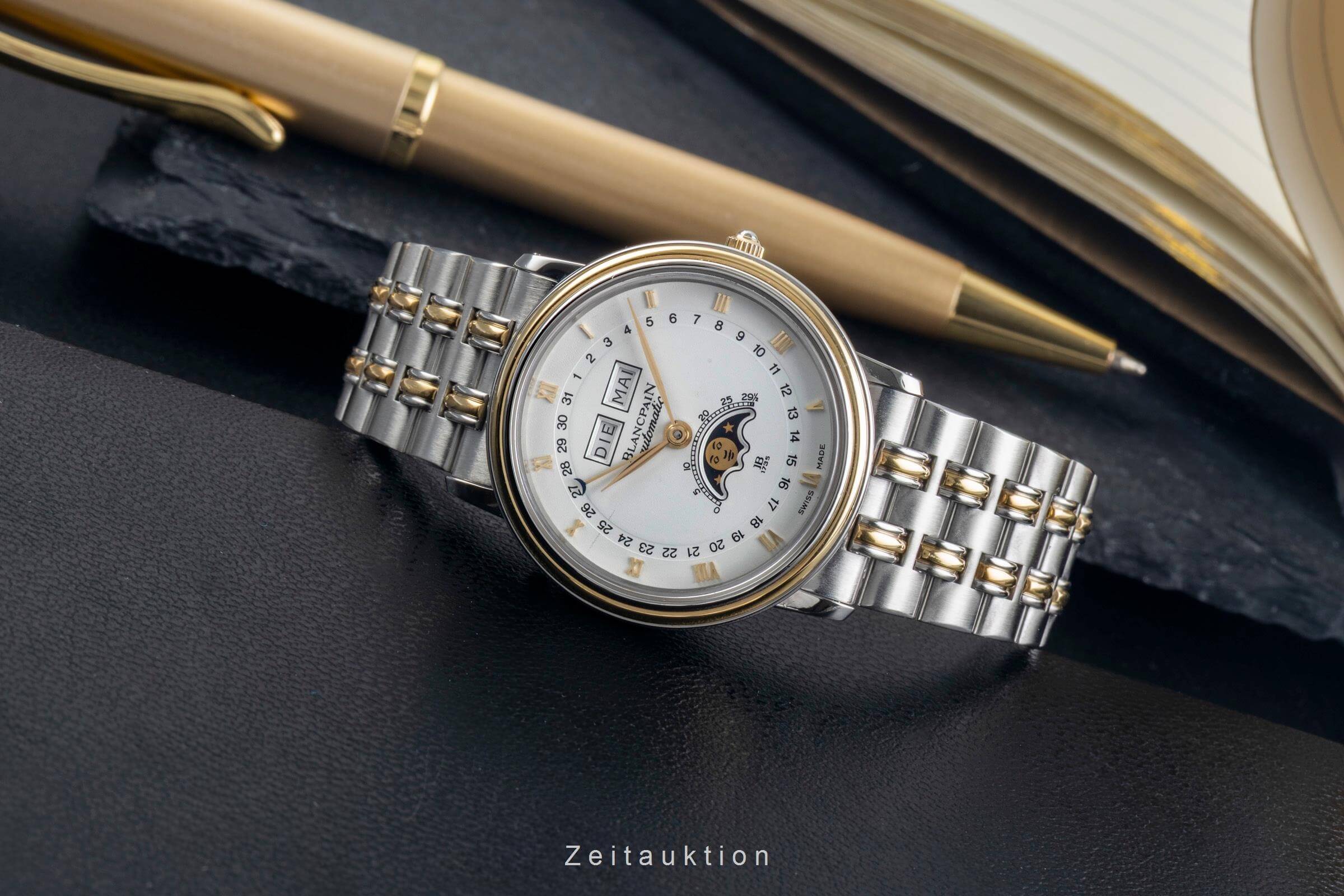 Blancpain Villeret steel / gold automatic men's watch 6595  [2500305] - Image 3