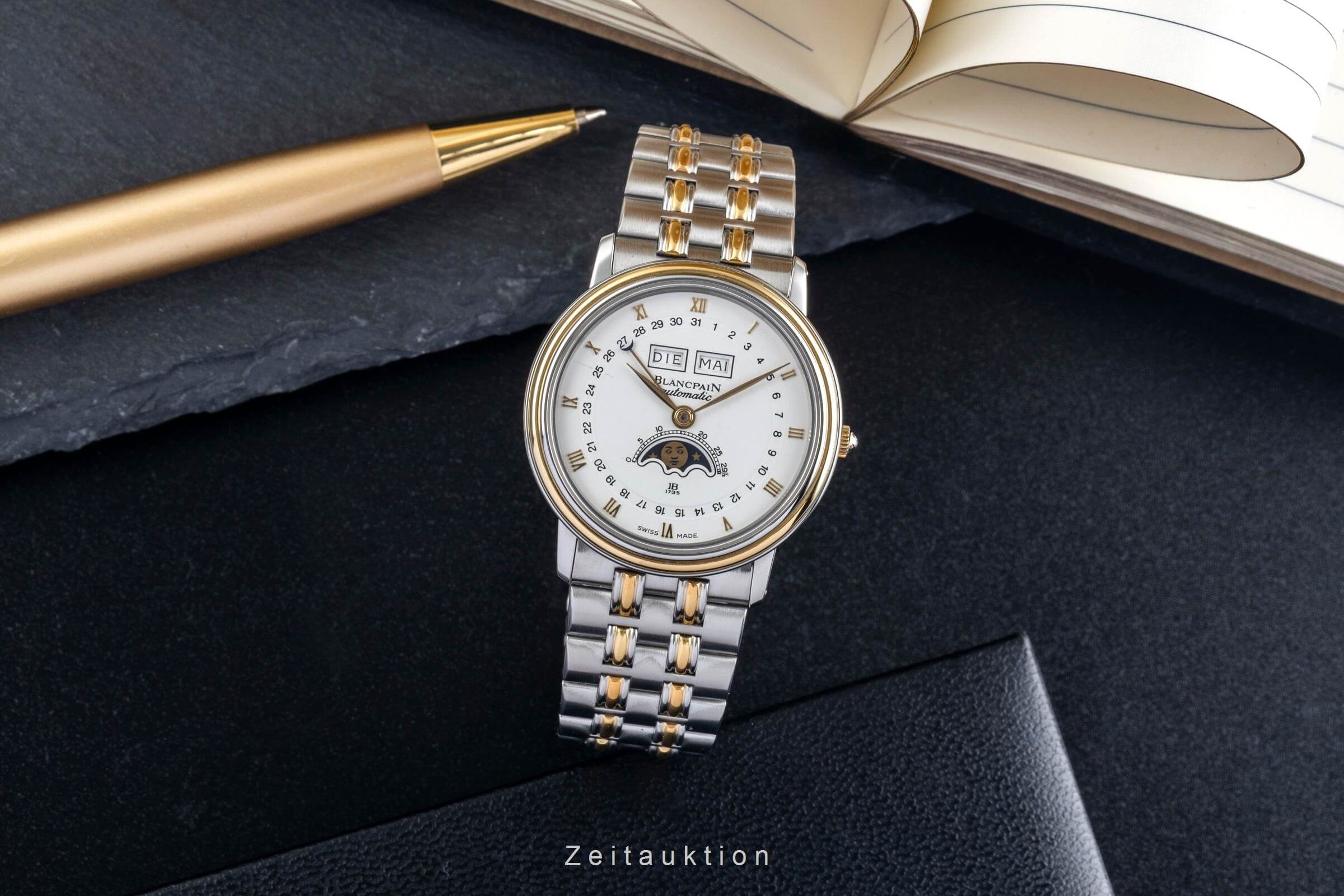 Blancpain Villeret steel / gold automatic men's watch 6595  [2500305] - Image 4