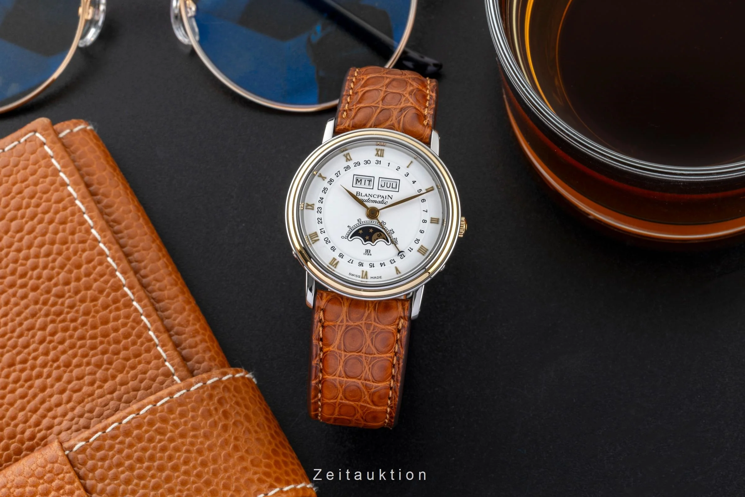 Blancpain Villeret steel / gold automatic men's watch 6595  [2600983] - Image 4