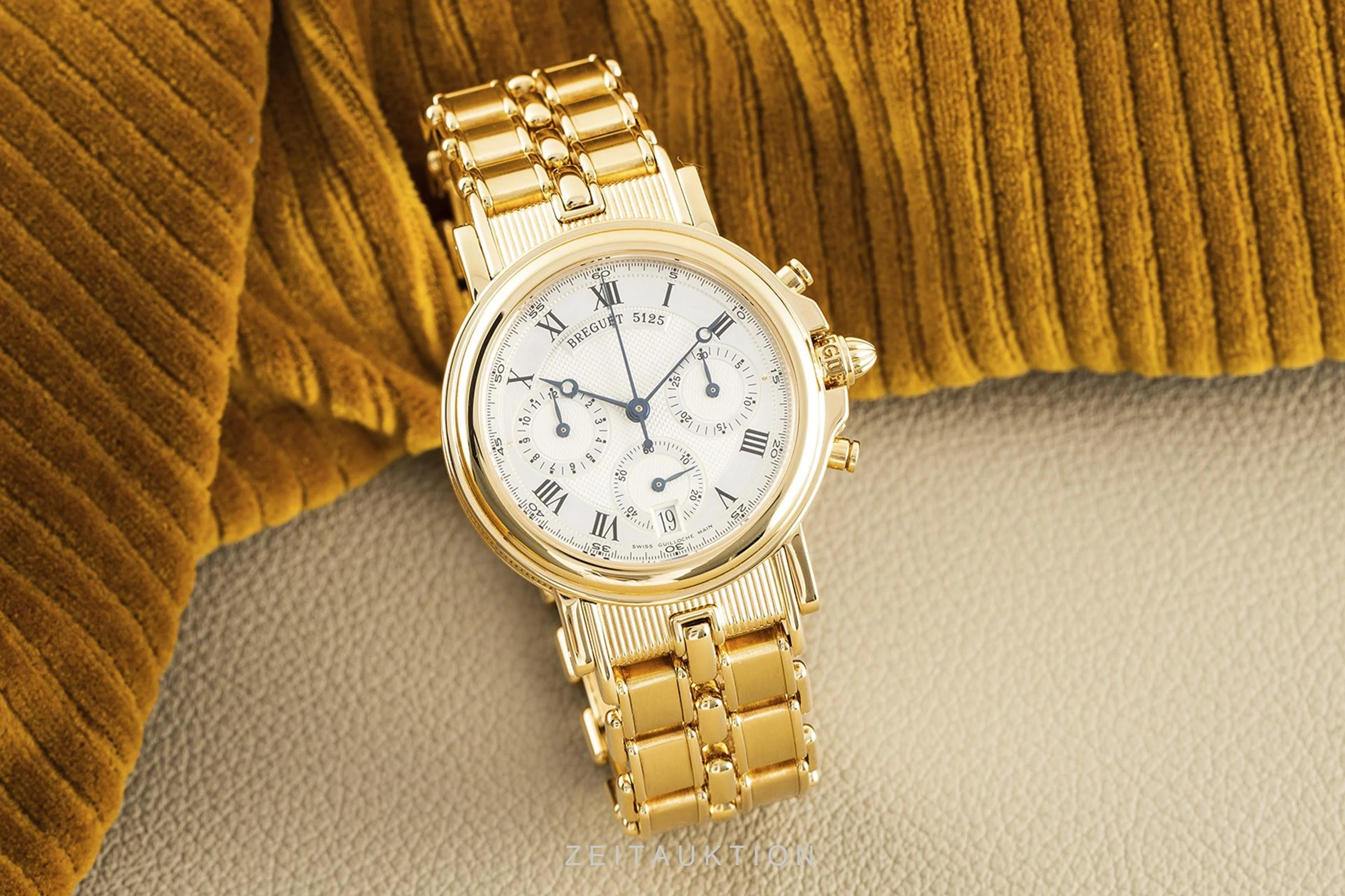 Breguet Marine chronograph 18 ct gold automatic men's watch 3460BA/12/A90  [2104236] - Image 3