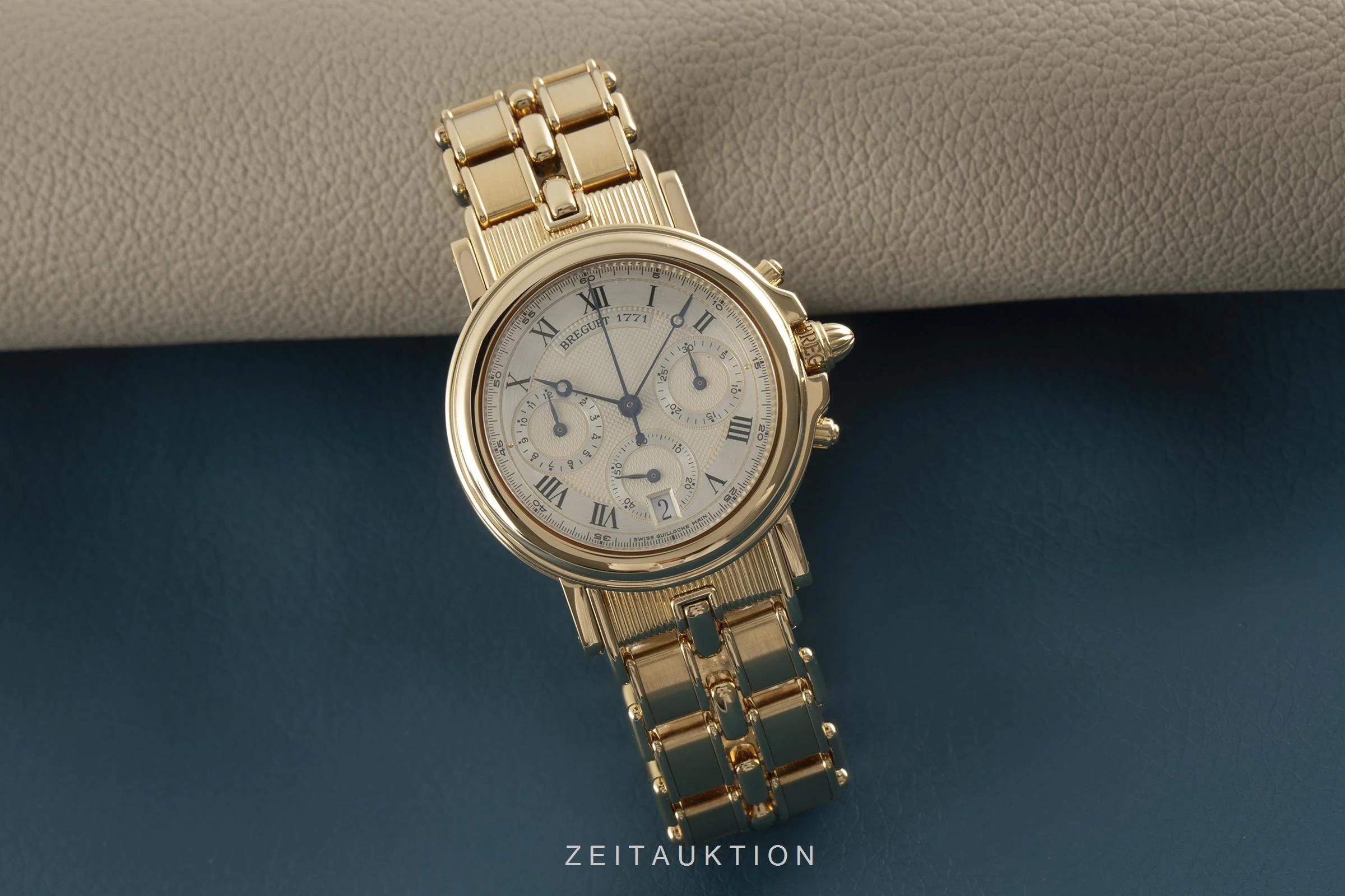 Breguet Marine chronograph 18 ct gold automatic men's watch 3460BA/12/A90  [2107789] - Image 3