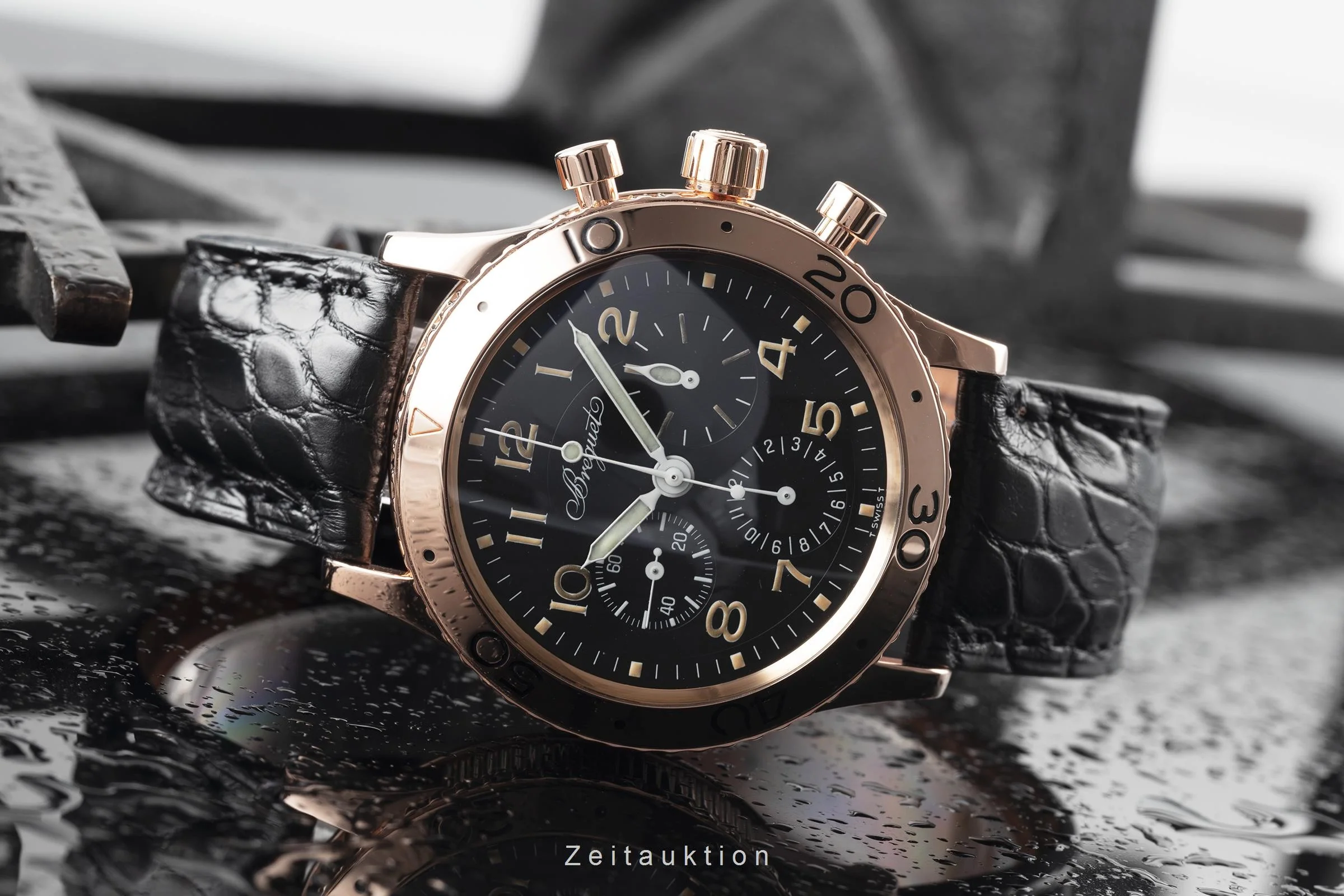 Breguet Type XX chronograph 18 ct red gold automatic men's watch 3800  [2203498] - Image 2