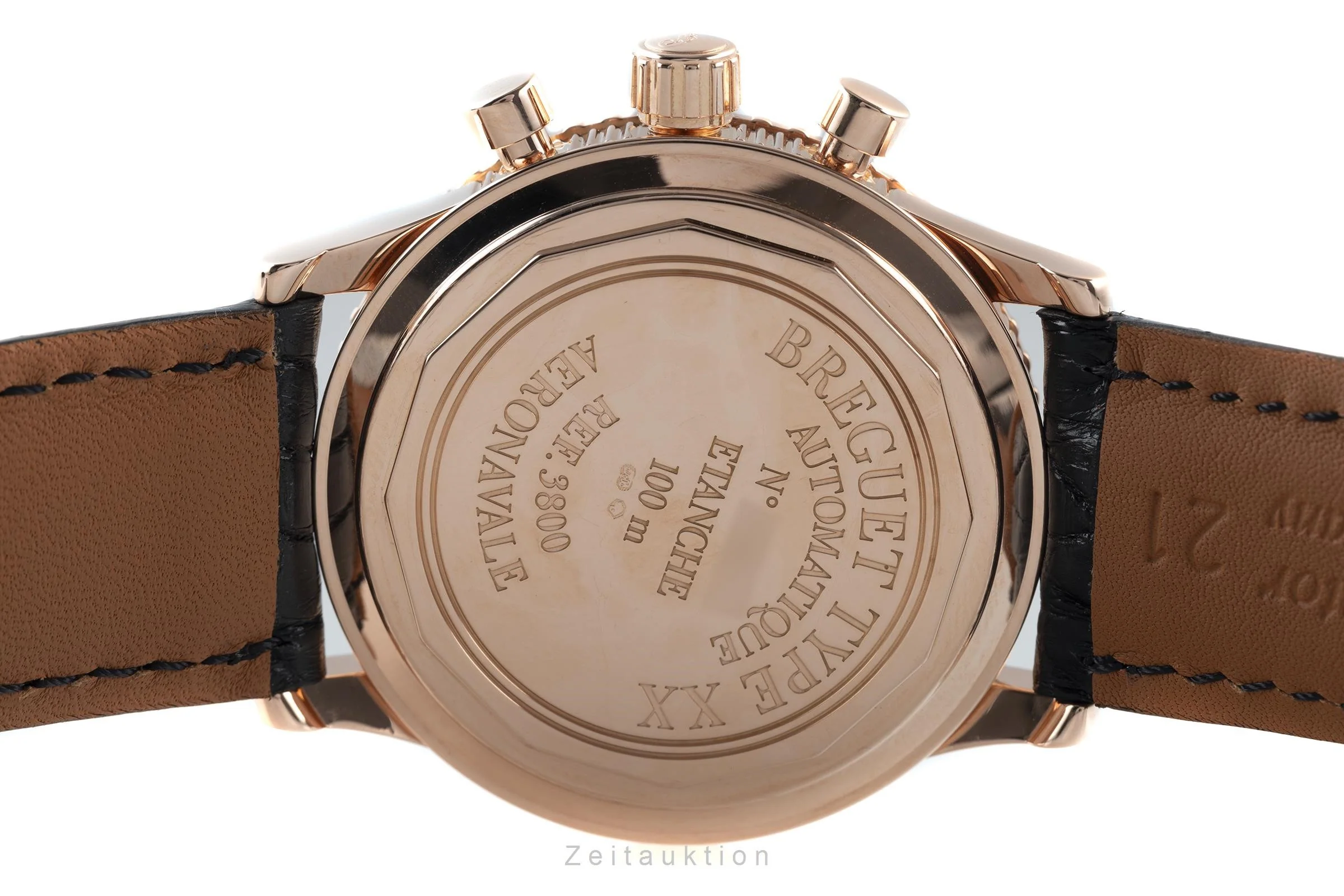 Breguet Type XX chronograph 18 ct red gold automatic men's watch 3800  [2203498] - Image 9
