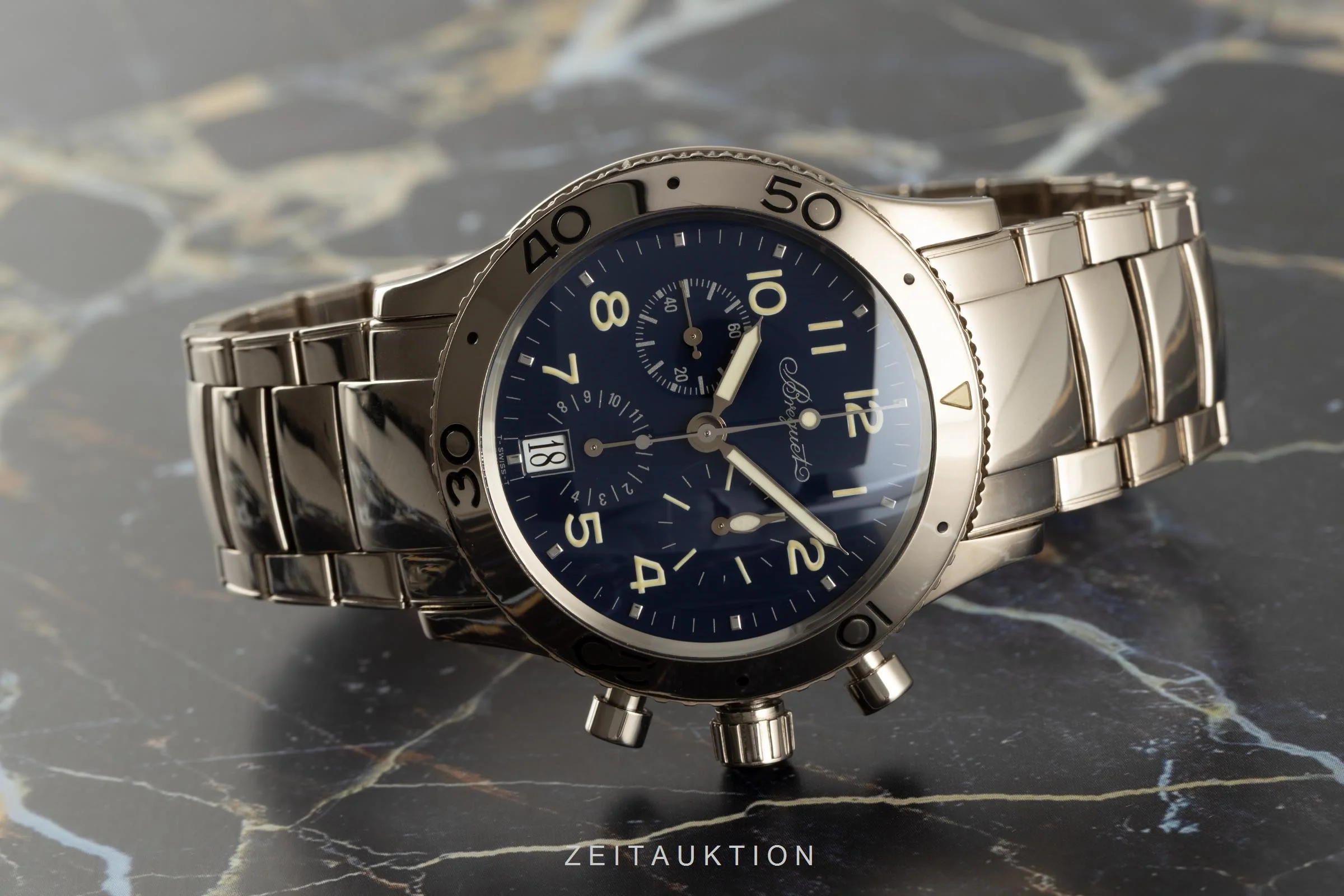 Breguet Type XX chronograph 18 ct white gold automatic men's watch 3820  [2106334] - Image 2