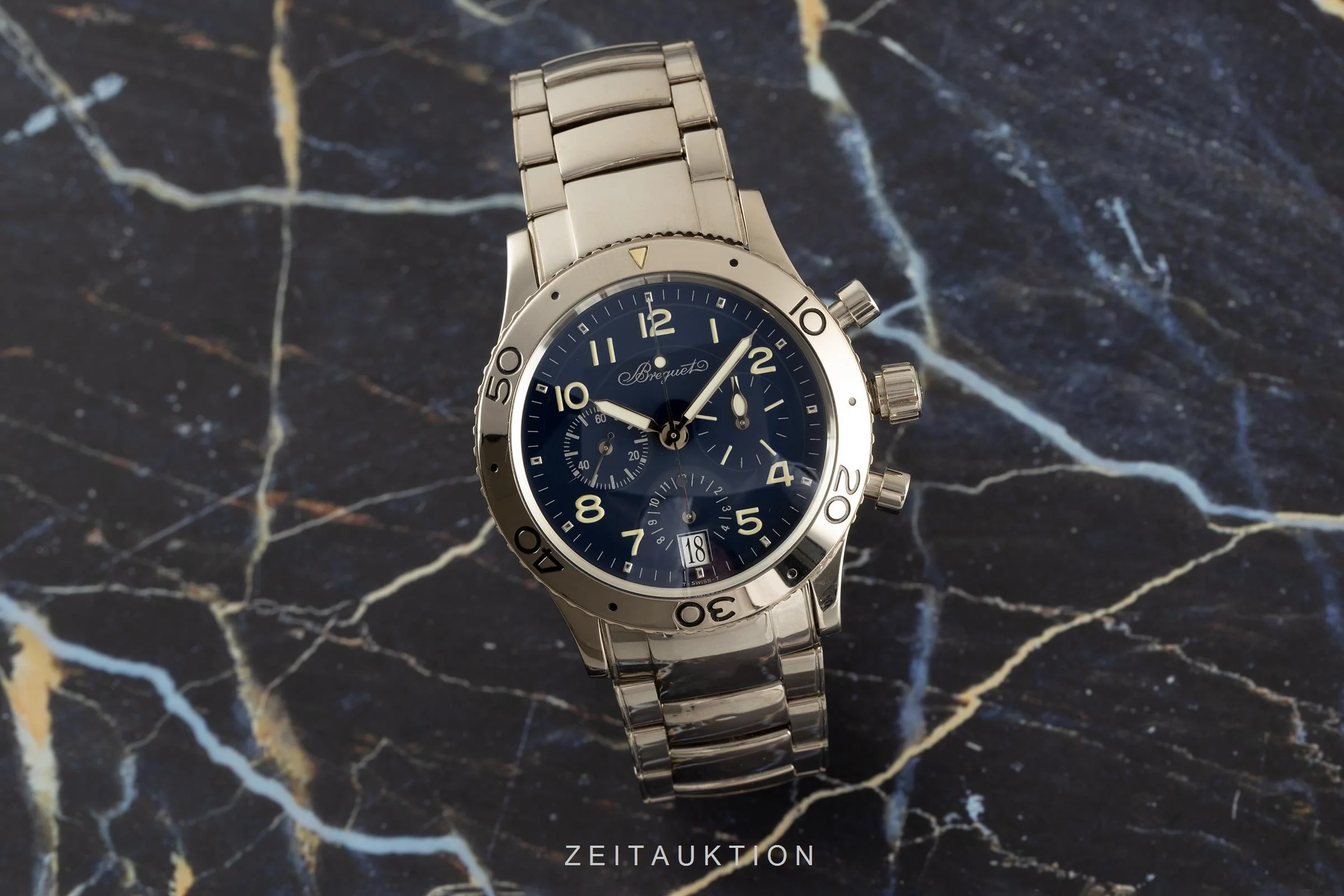 Breguet Type XX chronograph 18 ct white gold automatic men's watch 3820  [2106334] - Image 3