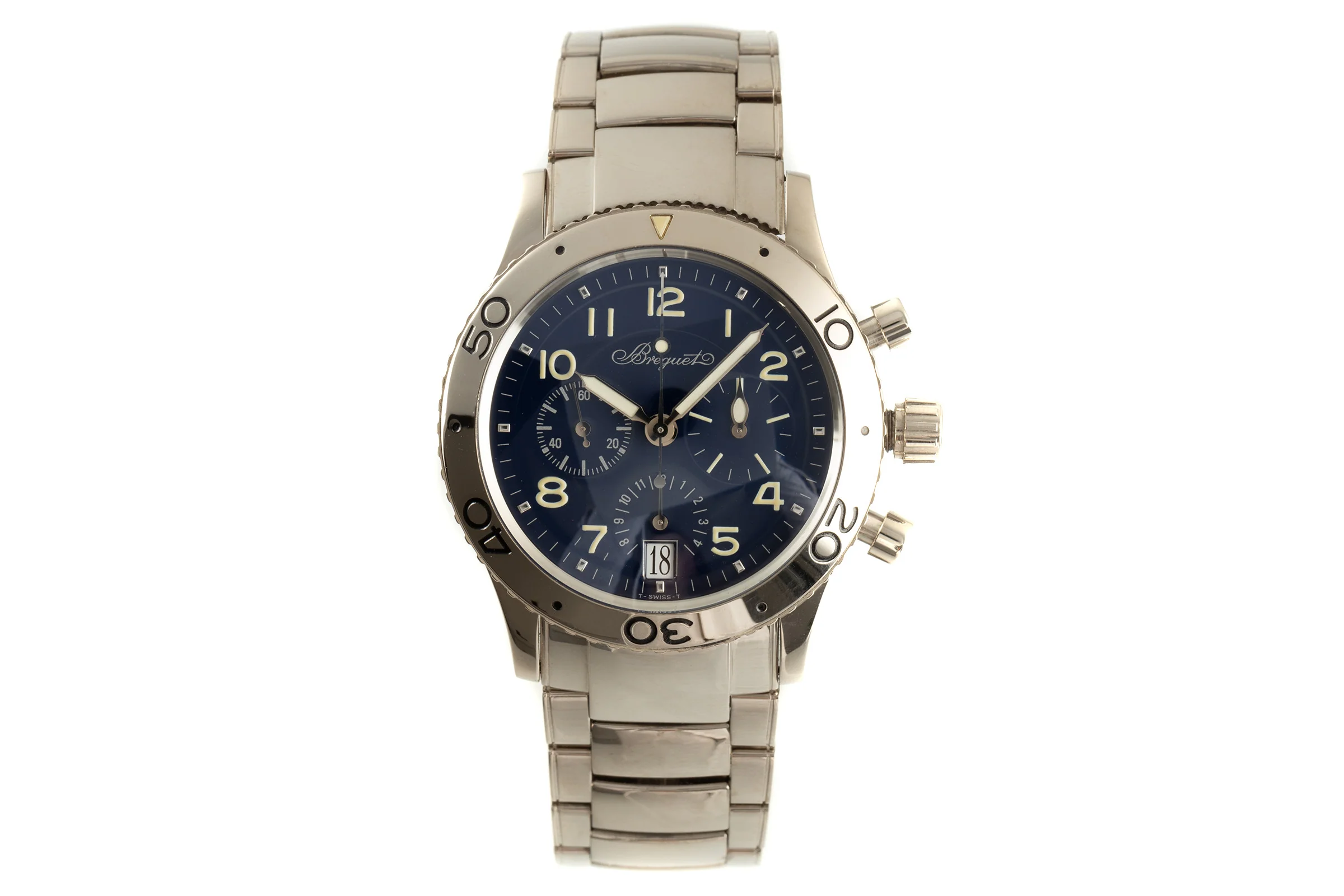 Breguet Type XX chronograph 18 ct white gold automatic men's watch 3820  [2106334] - Image 4