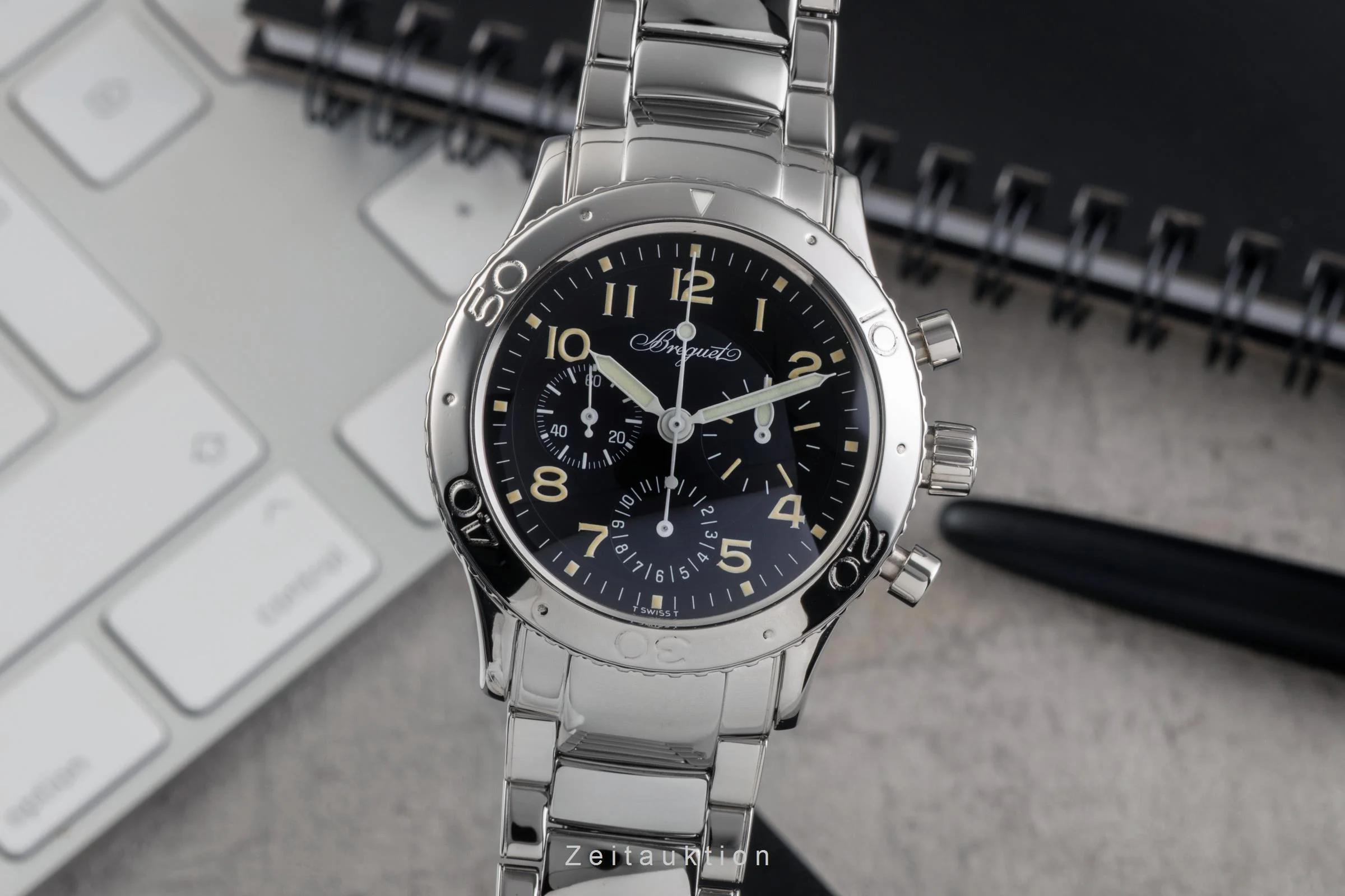 Breguet Type XX chronograph steel automatic men's watch 3800  [2503502] - Image 2