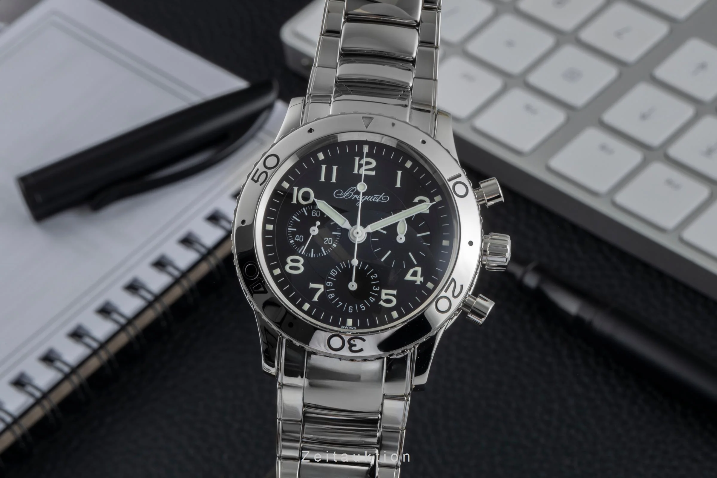 Breguet Type XX chronograph steel automatic men's watch 3800/ST/92/SW9  [2505406] - Image 2